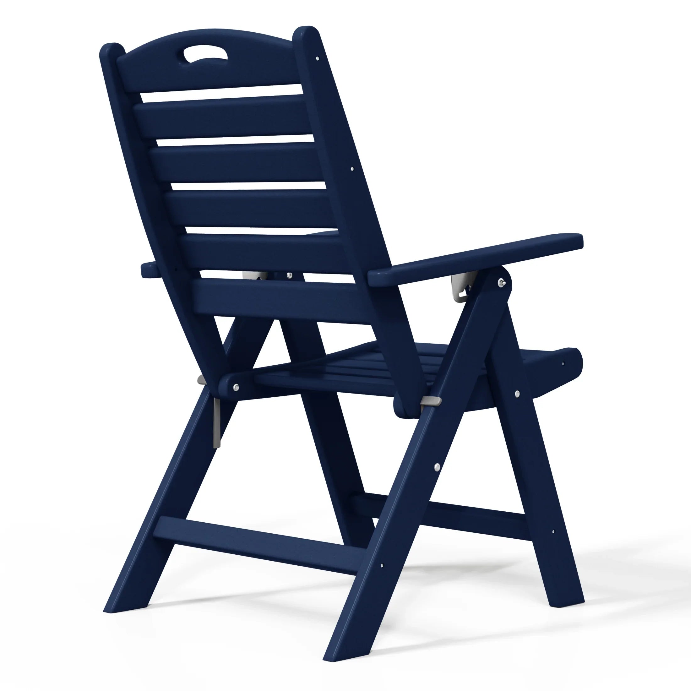 Cayman HDPE Adjustable Highback Folding Outdoor Patio Dining Chairs Set of 2