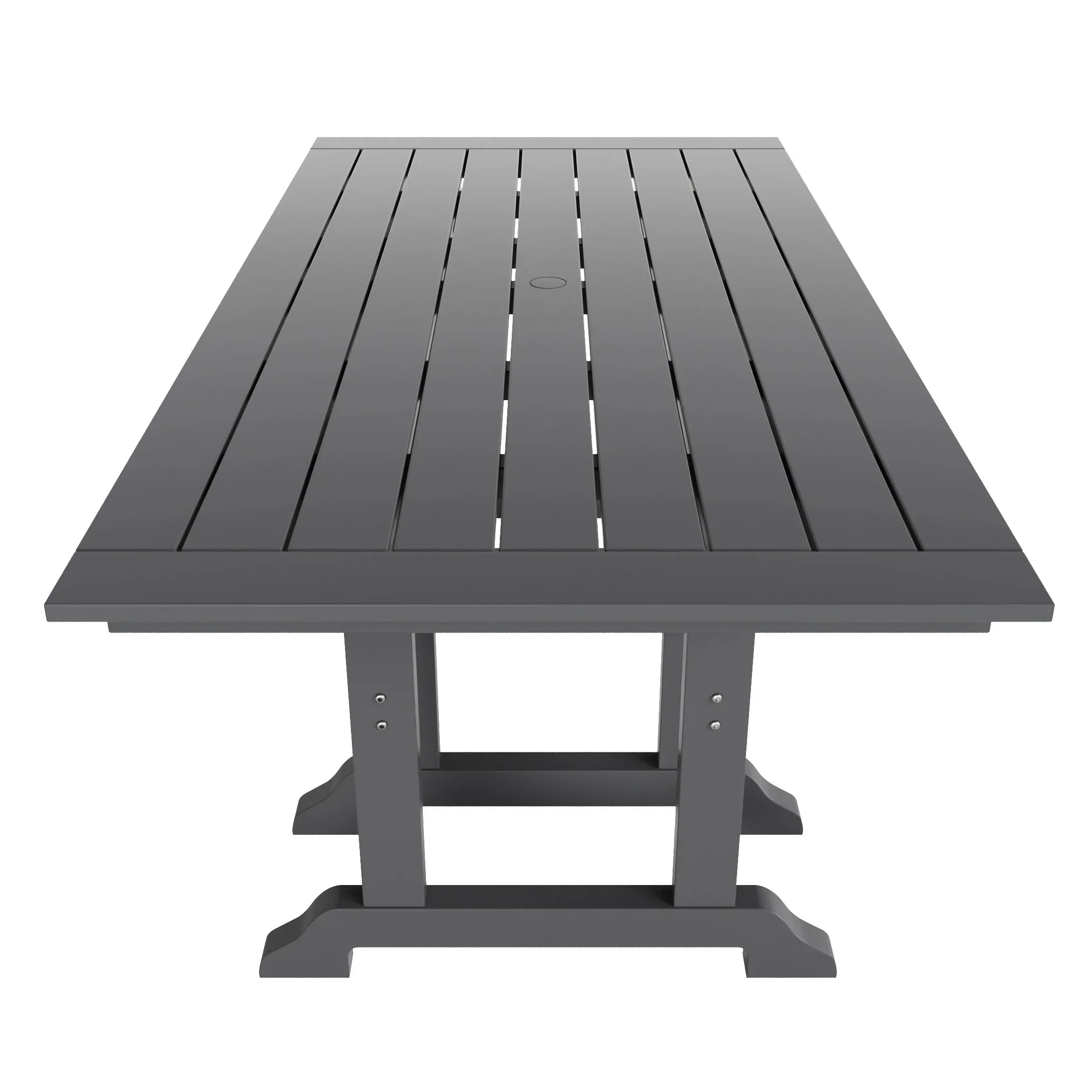 Paradise 6-Piece HDPE Rectangular Patio Dining Table Set with Foldable Chairs and Patio Bench