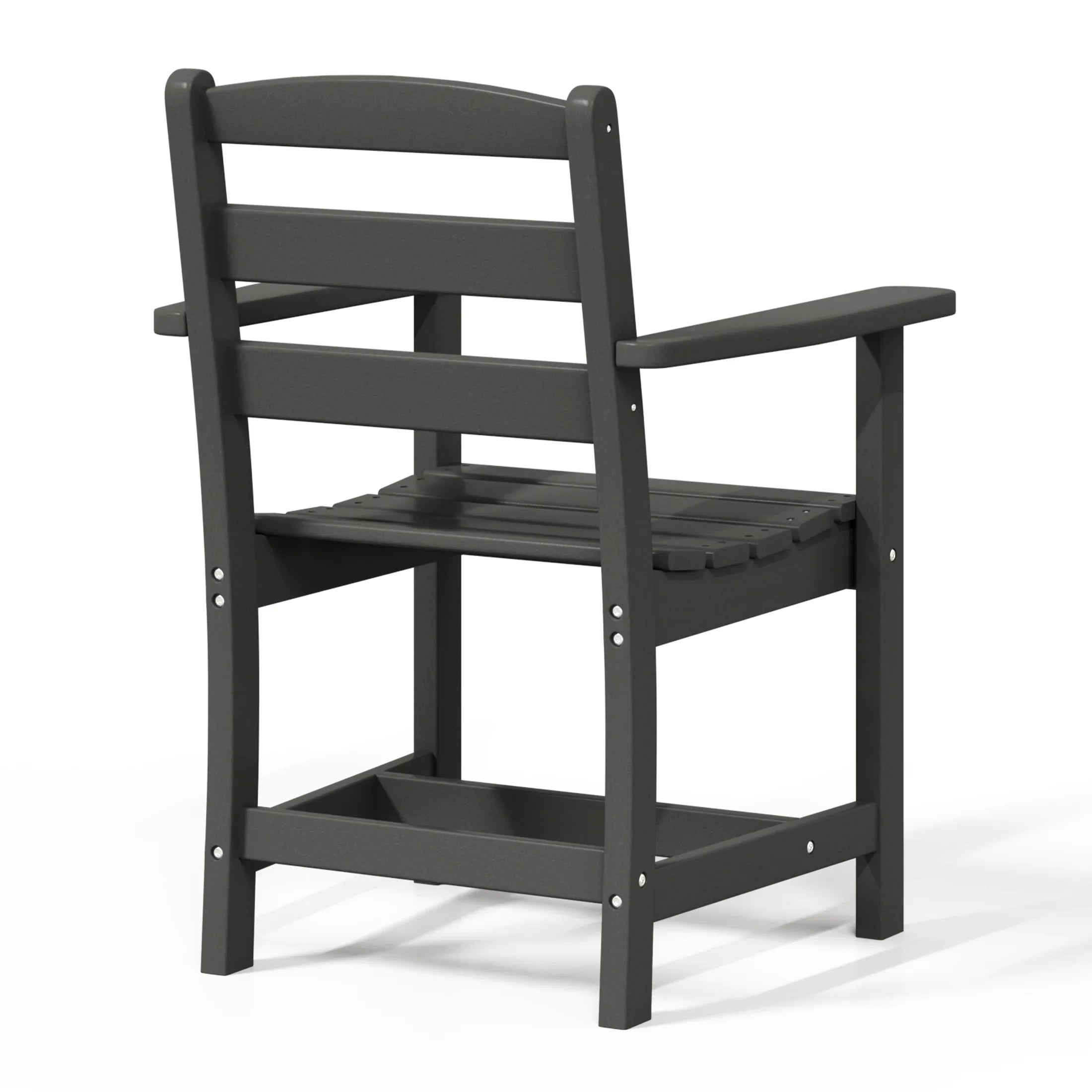 Palms 5-Piece HDPE Outdoor Square Patio Dining Table Set with Armchairs
