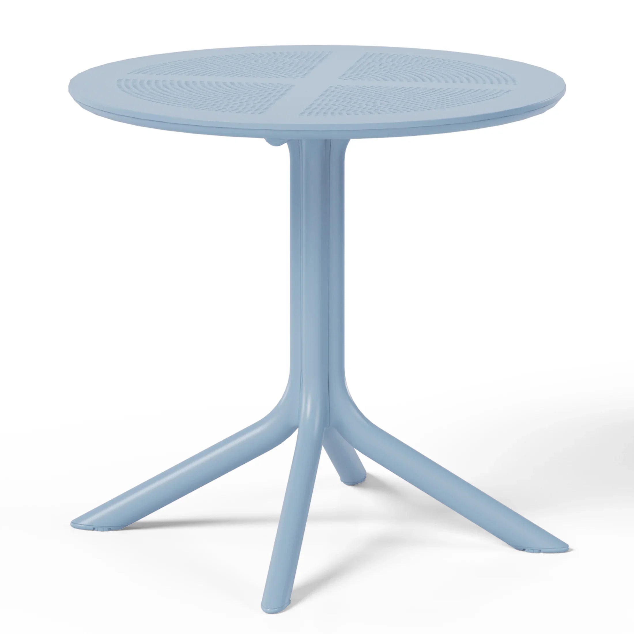 Sunshine 31.5" Round Plastic Outdoor Patio Dining Table for 4