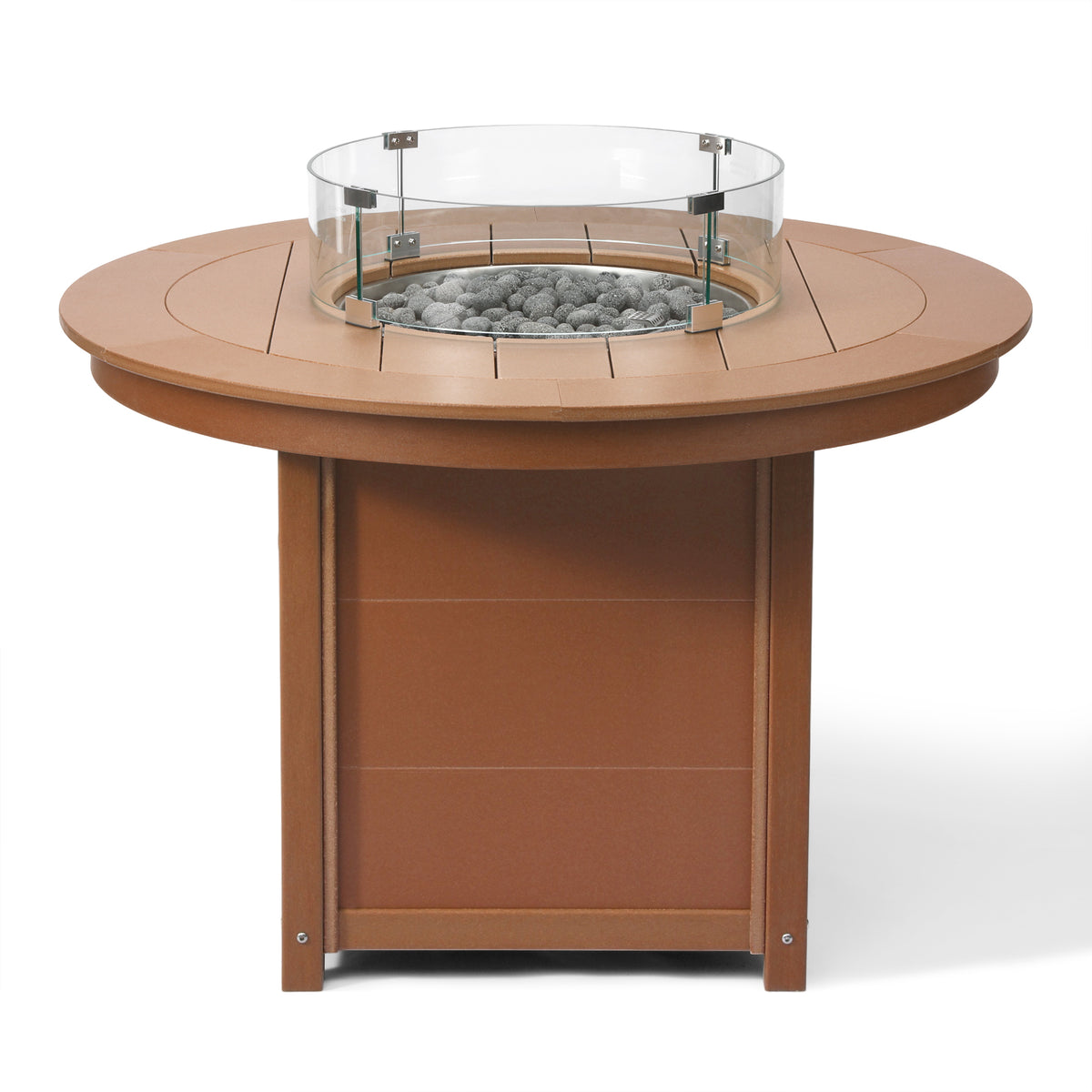 Sol 47" Modern Outdoor Patio Propane Gas Round Fire Pit Table