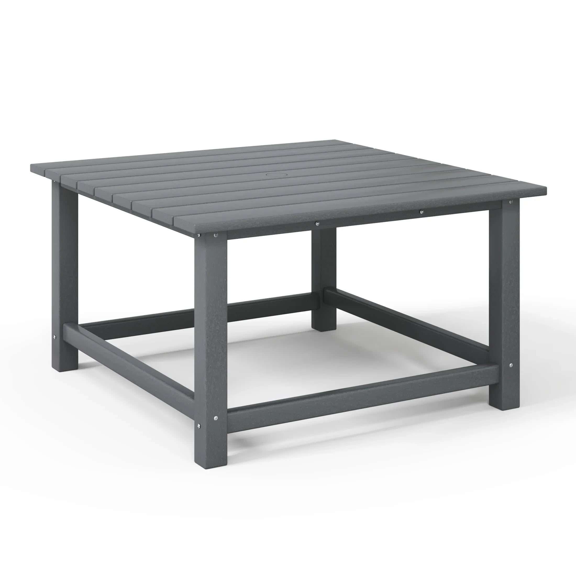 Portside 5-Piece Outdoor Patio HDPE Adirondack Chair With Square Coffee Table Conversation Set