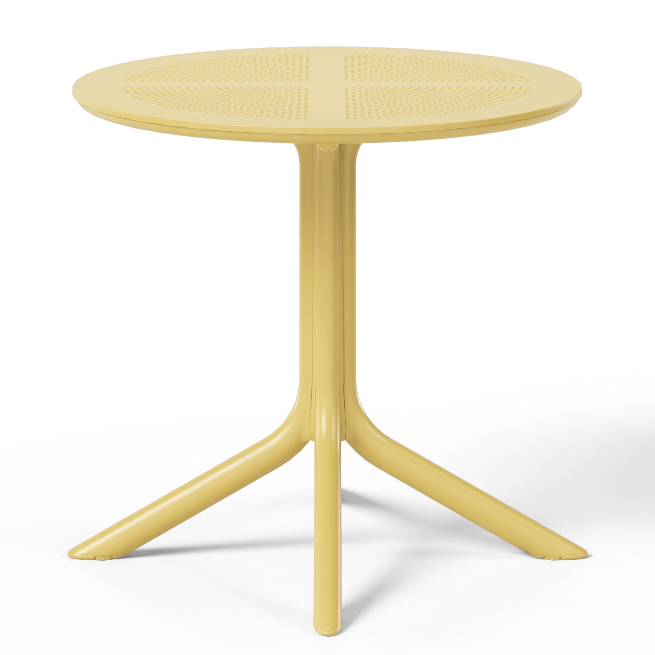 Sunshine Modern 5-Piece Resin Round Patio Dining Table Set with Stackable Patio Dining Chairs