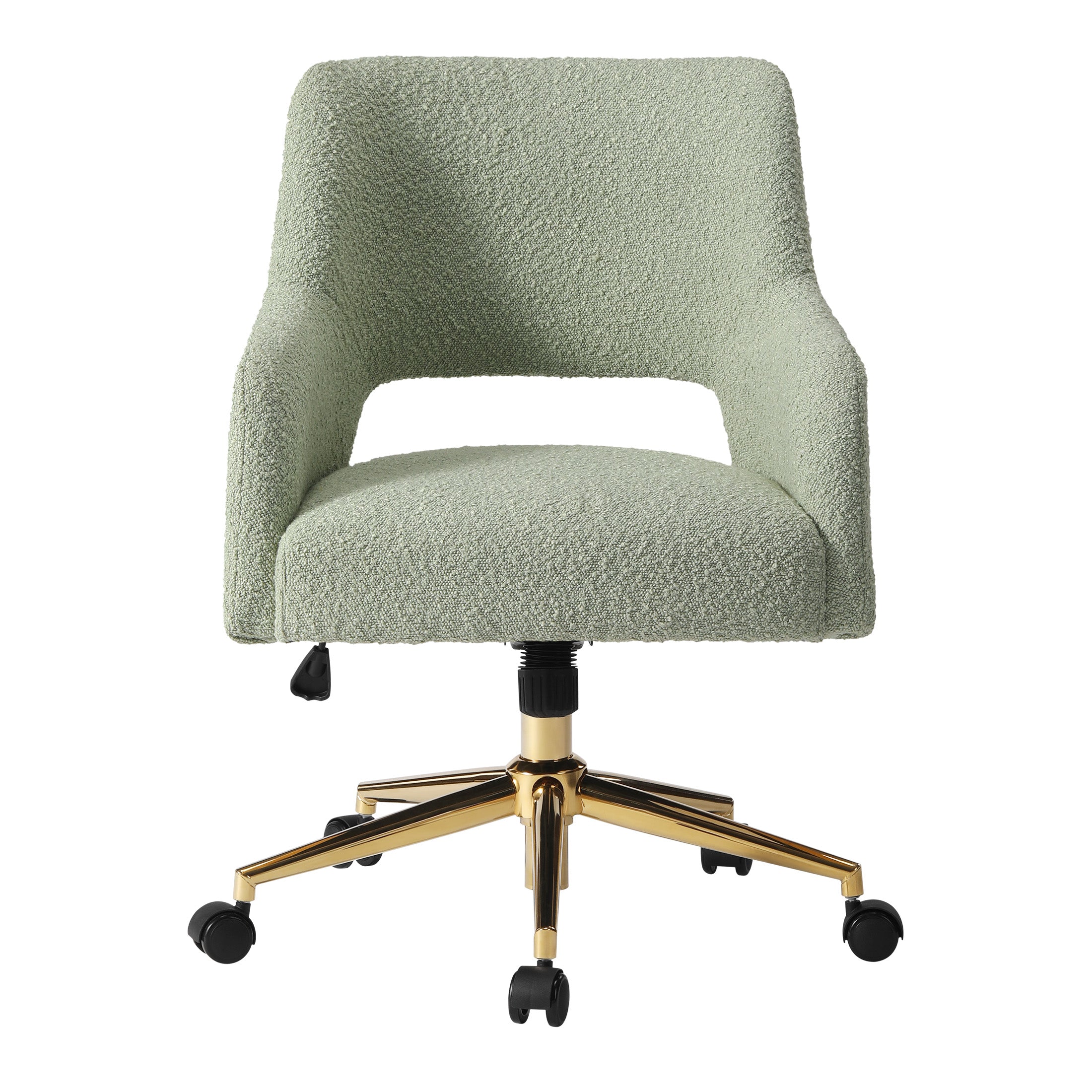 Amélie Mid-Century Modern Swivel Office Vanity Chair with Wheels