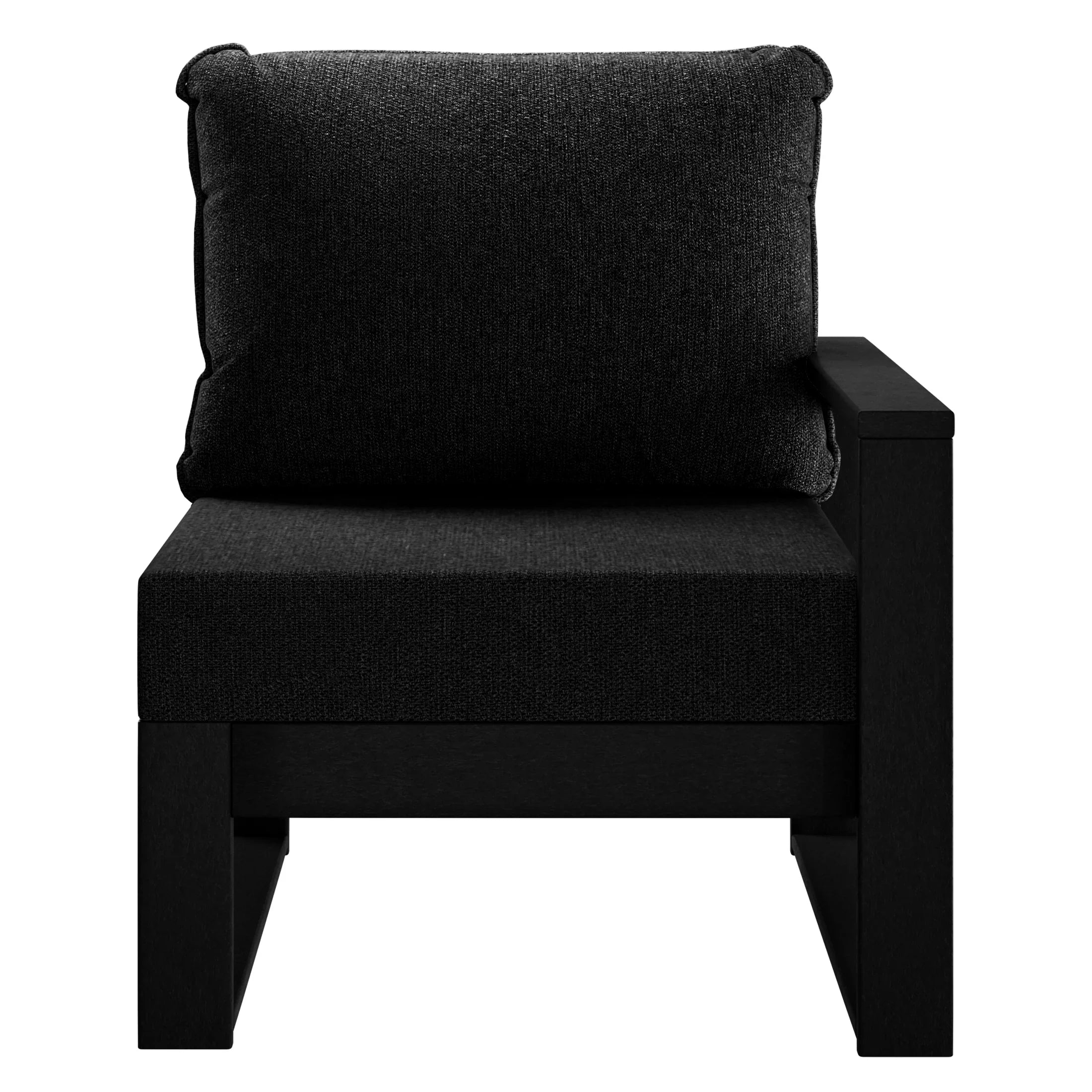 Rockaway Outdoor Patio HDPE Right Arm Facing Sectional Corner Chair with Patio Cushions