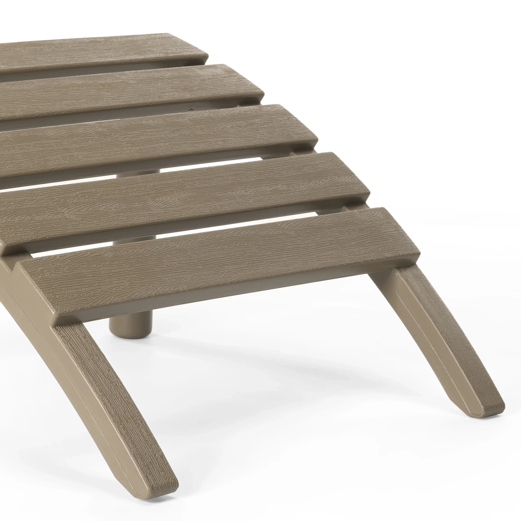 Cayman 3-Piece HDPE Outdoor Patio Adirondack Chair with Ottoman and 18" Side Table Set