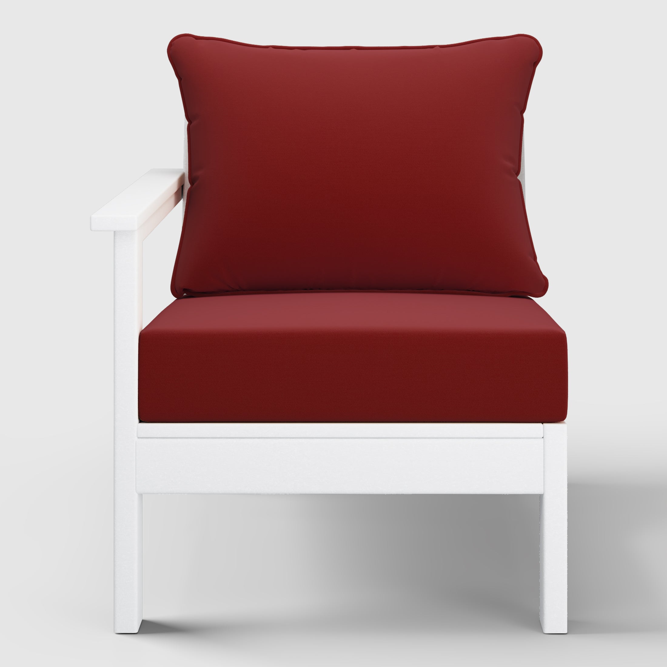 Portsmouth Outdoor Patio HDPE Left Arm Sectional Corner Club Chair with Patio Cushions