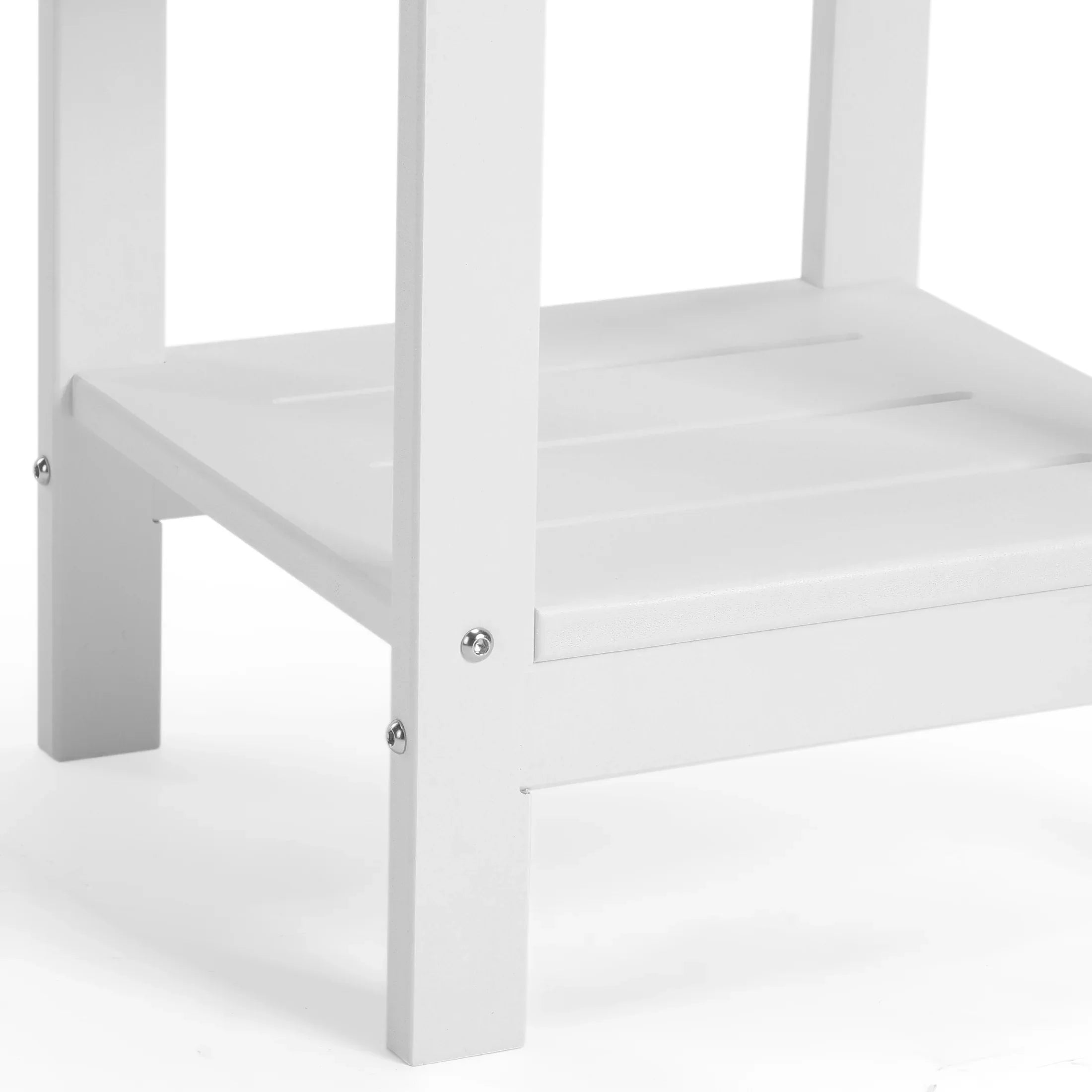 Lago 2-Tier Outdoor HDPE Modern Adirondack Square Patio Side Table