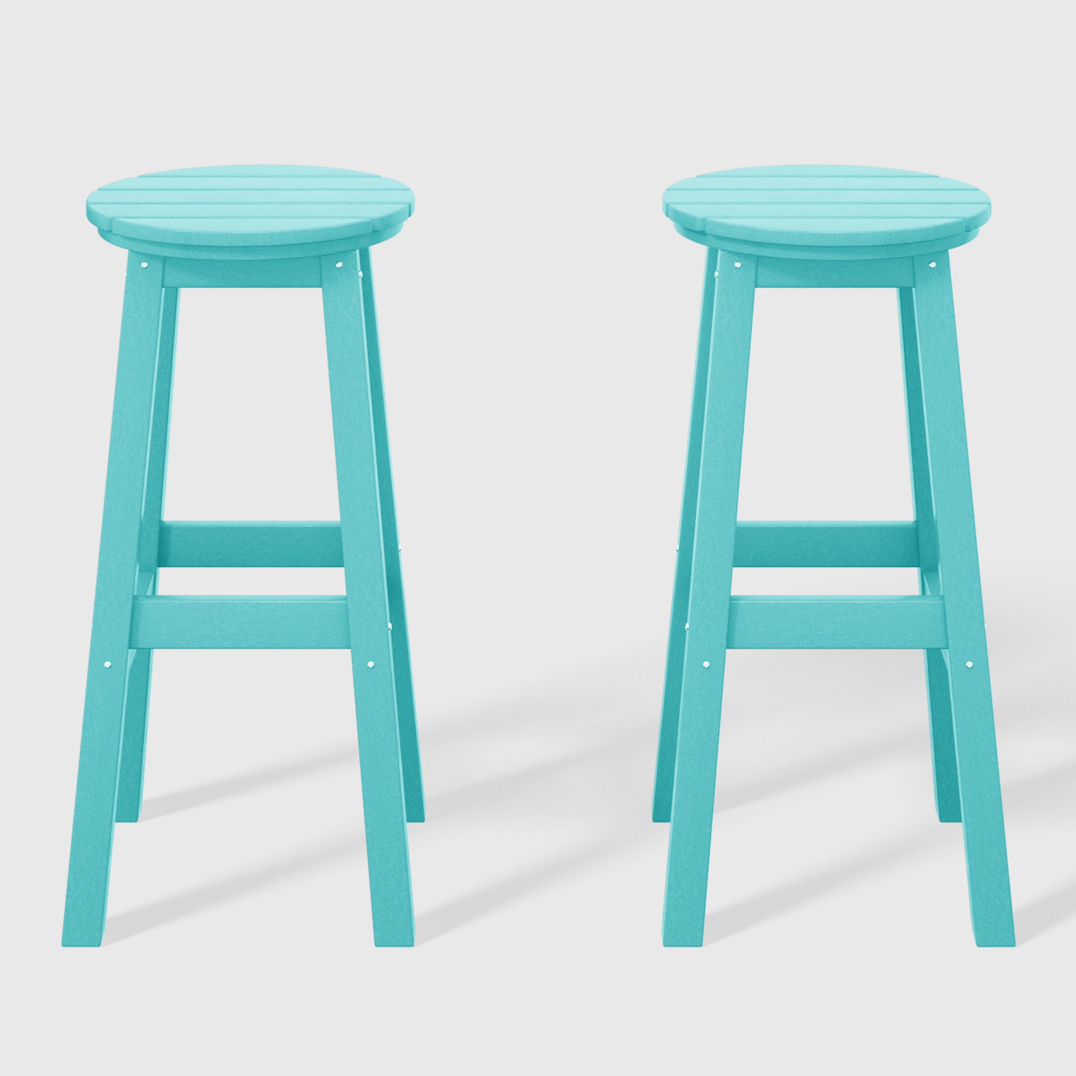 Paradise 29" HDPE Outdoor Patio Round Bar Stool Set of 2