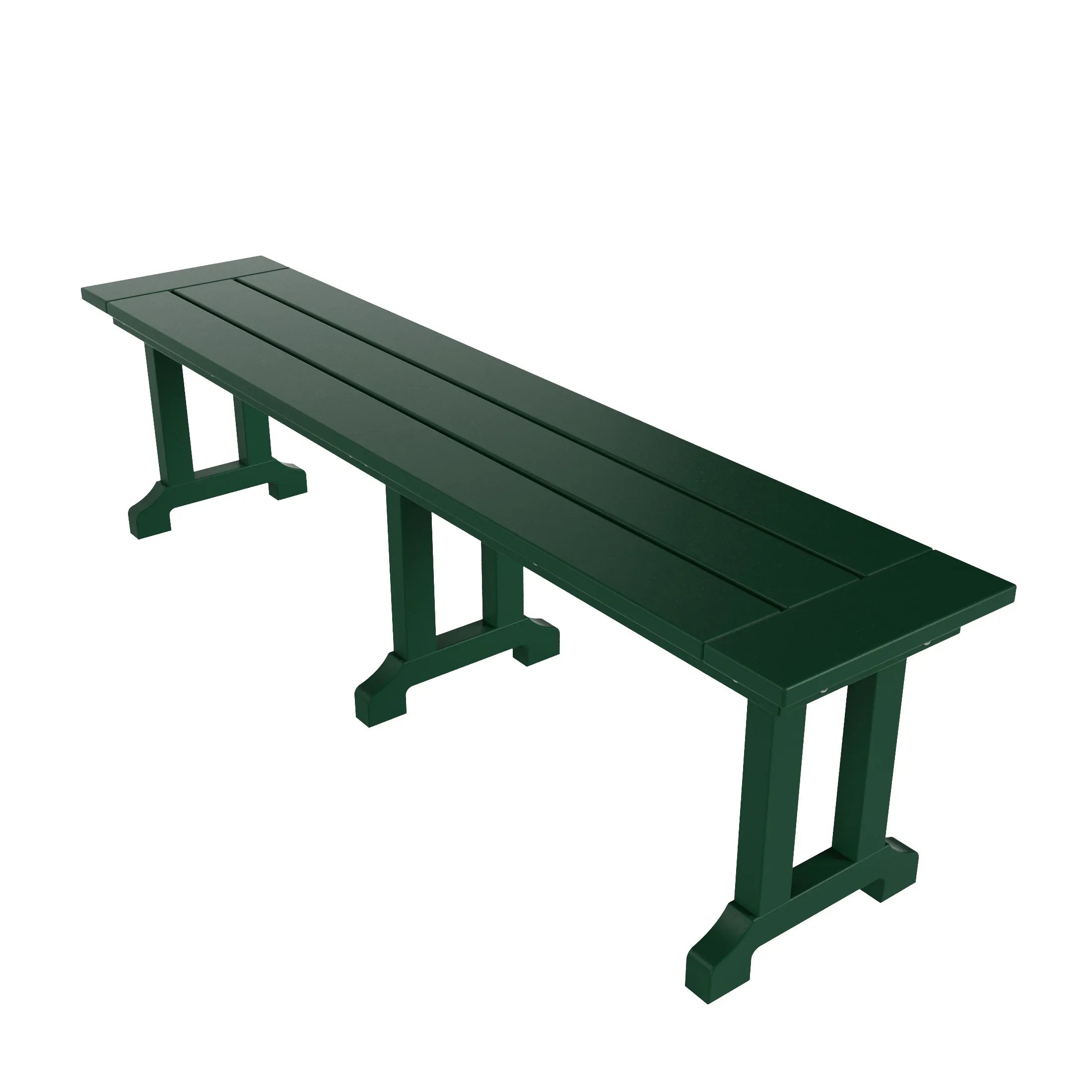 Paradise 6-Piece HDPE Rectangular Patio Dining Table Set with Foldable Chairs and Patio Bench