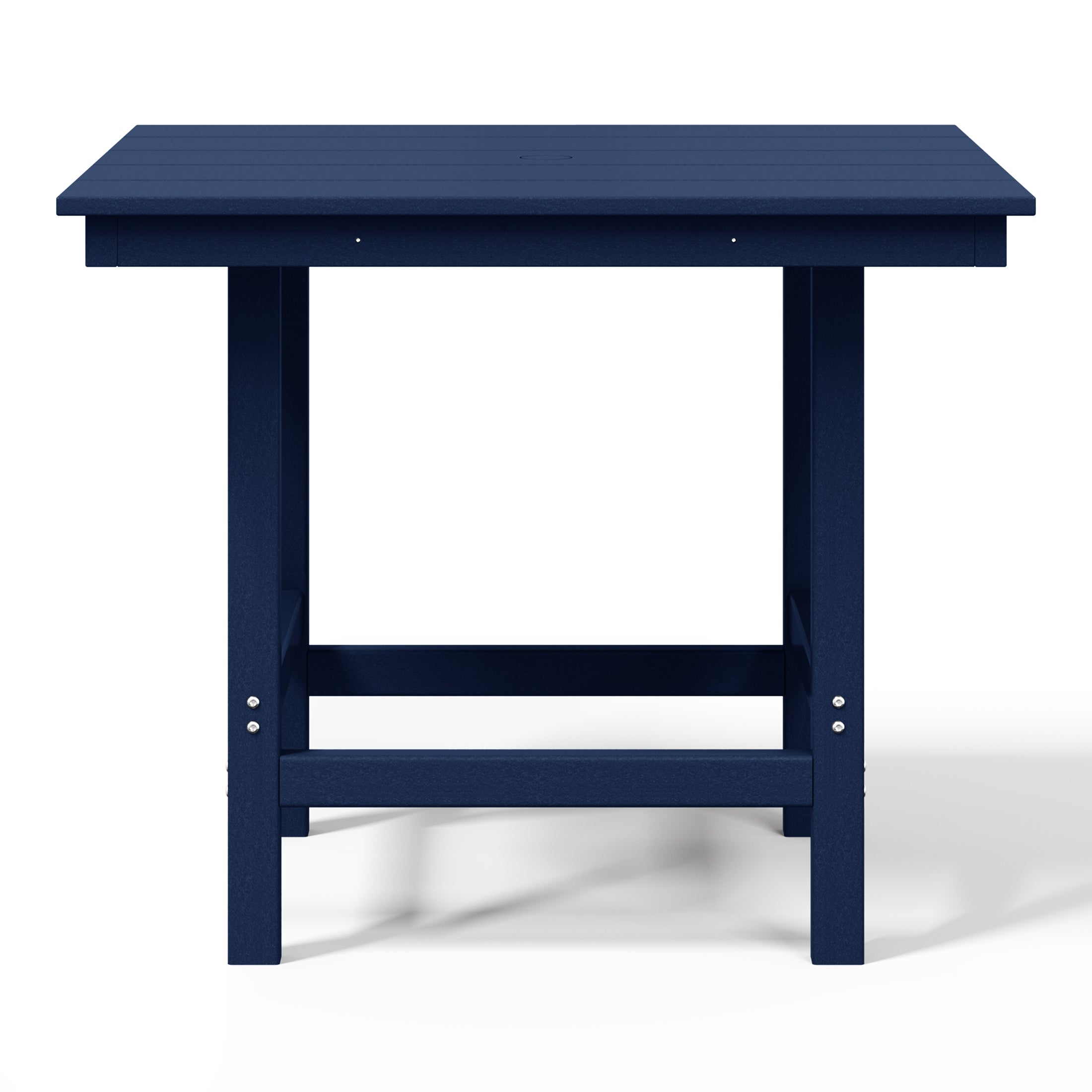 Palms Outdoor HDPE 36" Square Patio Dining Table with Umbrella Hole