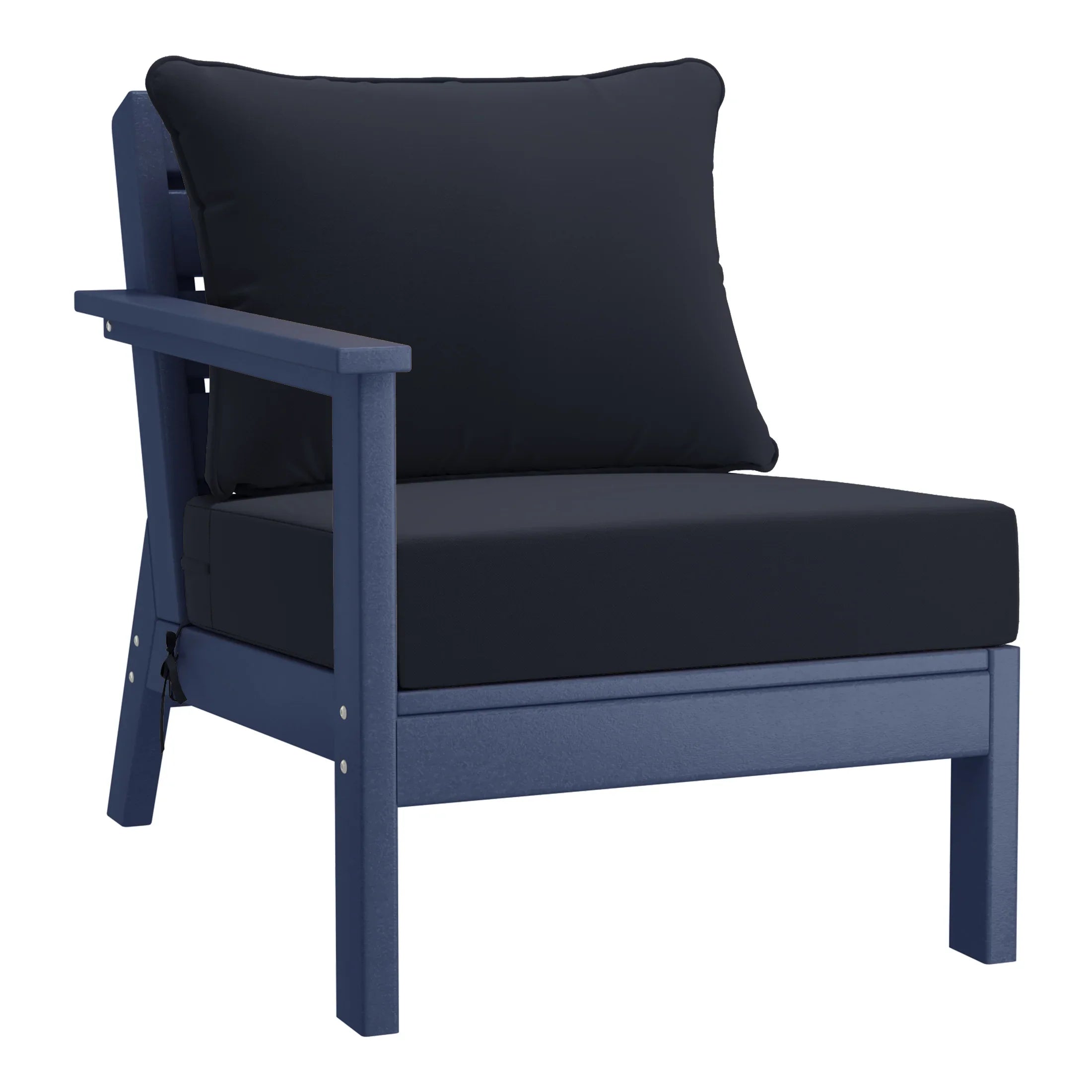 Portsmouth Outdoor Patio HDPE Sectional Sofa with Patio Cushions