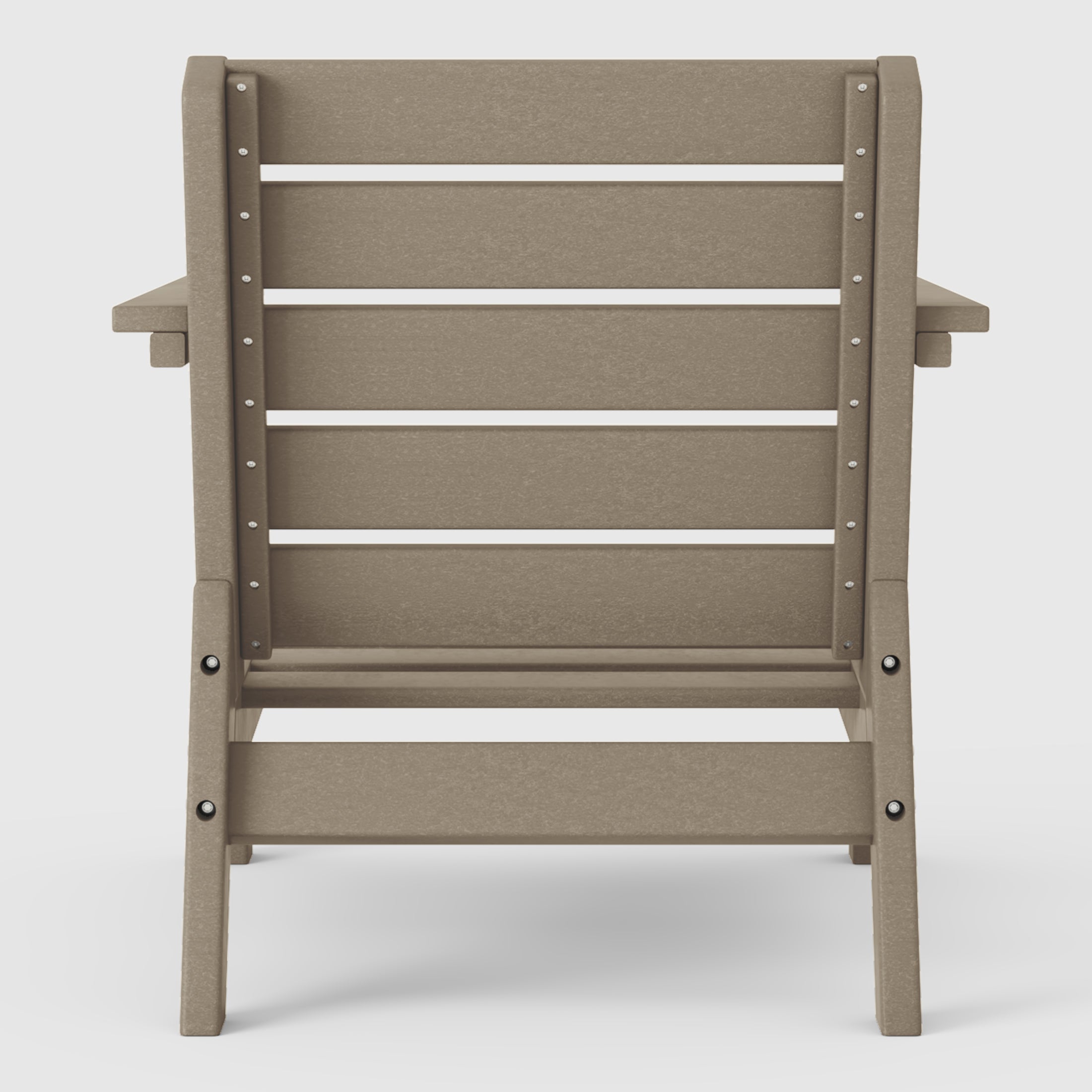 Portsmouth Outdoor Modern HDPE Patio Club Chair with Deep Seat Cushions