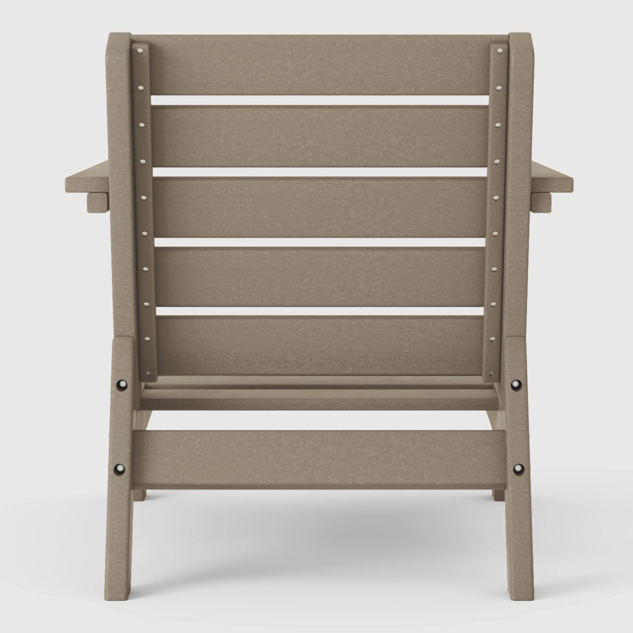 Portsmouth Outdoor Modern HDPE Patio Club Chair with Deep Seat Cushions