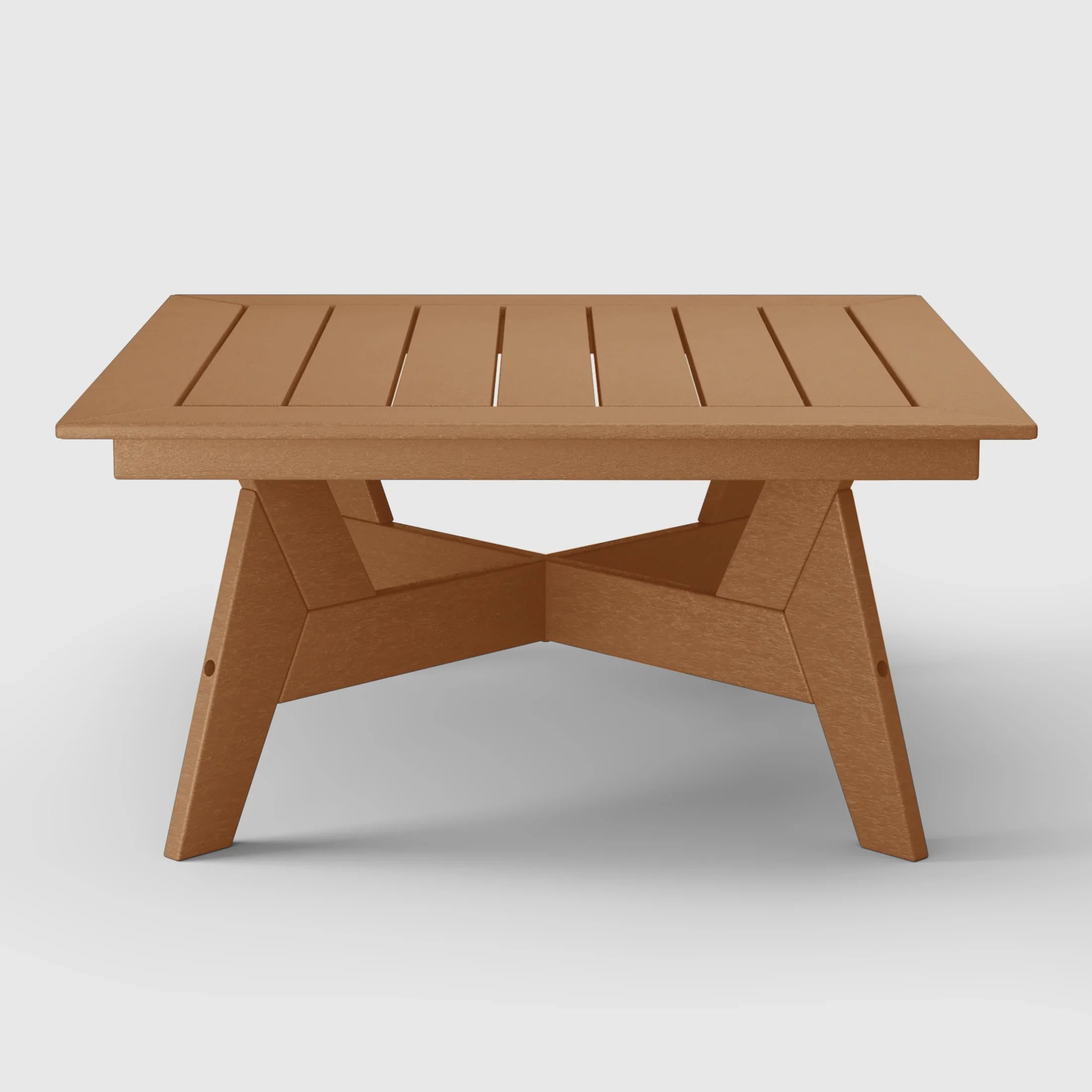 Portsmouth Modern Low Outdoor Patio Square HDPE Coffee Table