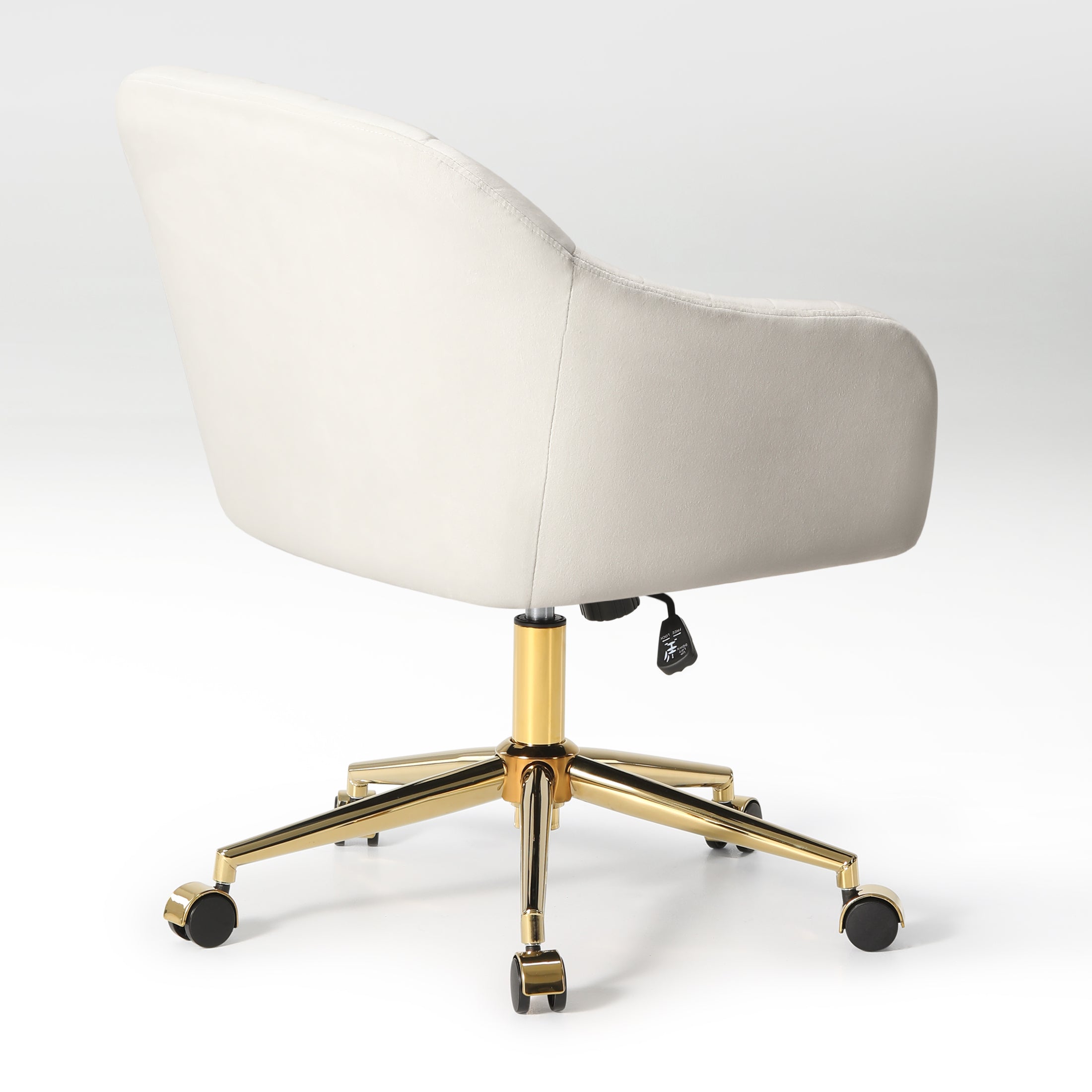 Alaia Upholstered Velvet Swivel Vanity Office Chair With Wheels