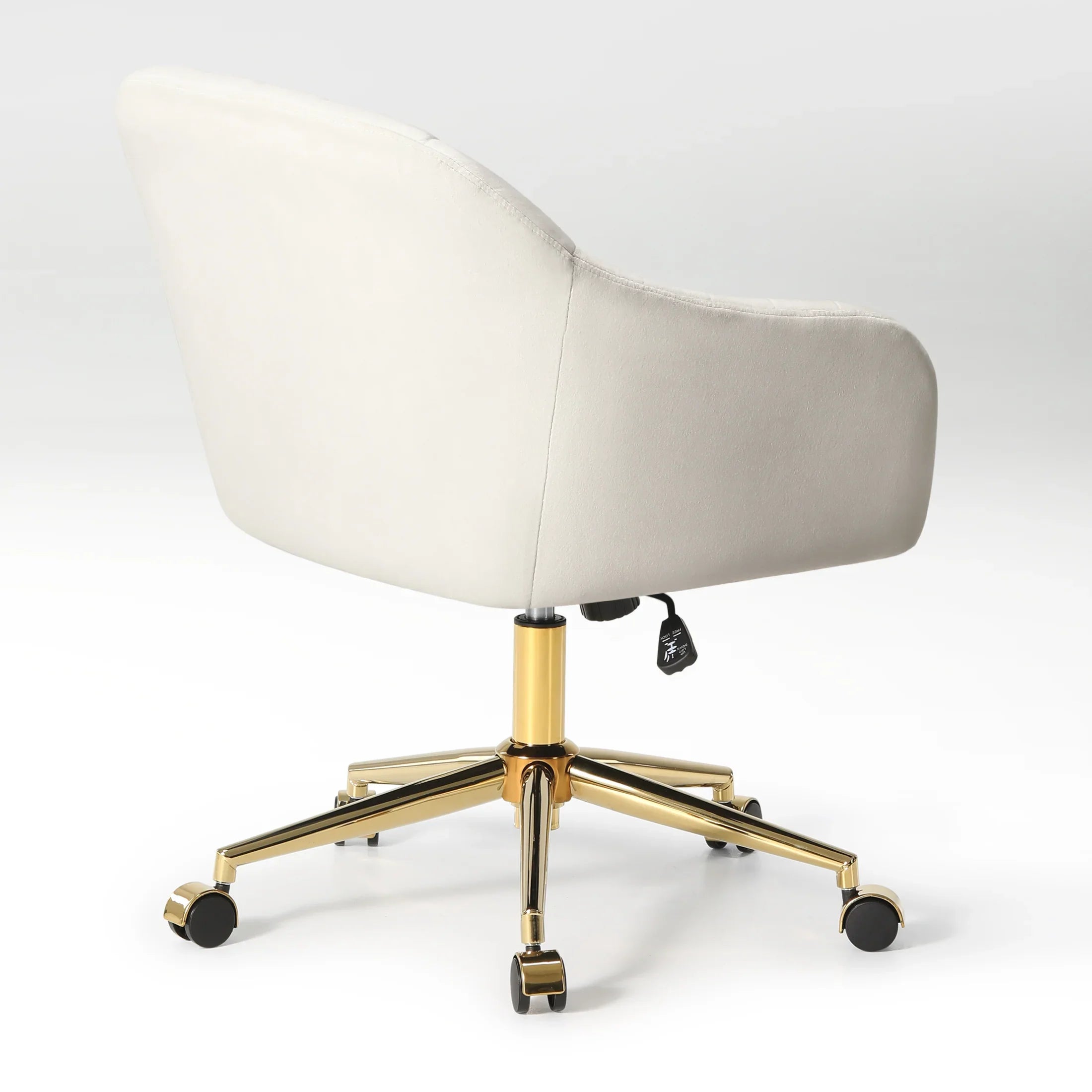 Alaia Upholstered Velvet Swivel Vanity Office Chair With Wheels