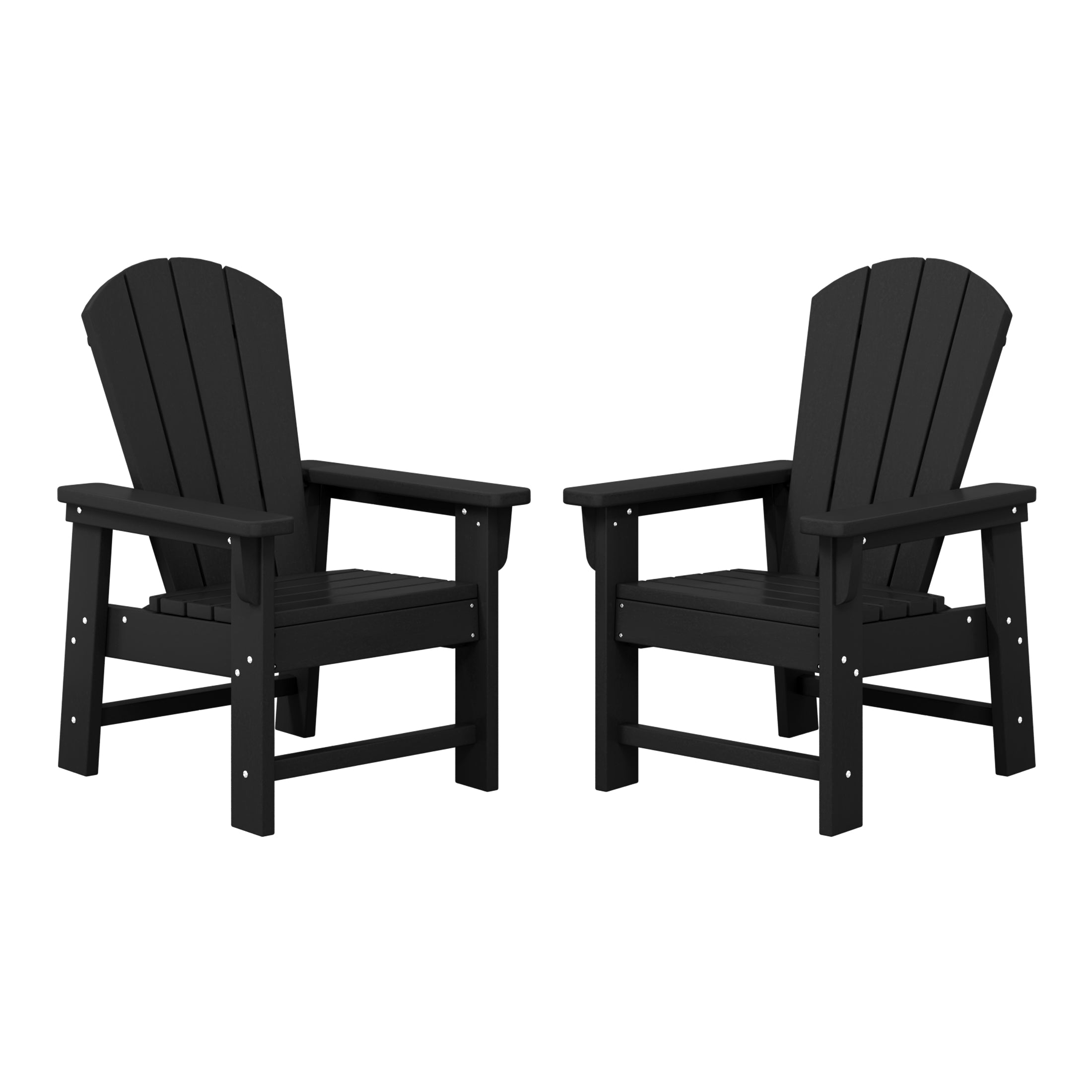 Paradise Kids Outdoor Adirondack Plastic Patio Chair (Set of 2)