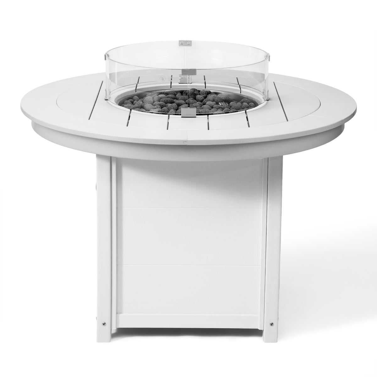 Sol 47" Modern Outdoor Patio Propane Gas Round Fire Pit Table