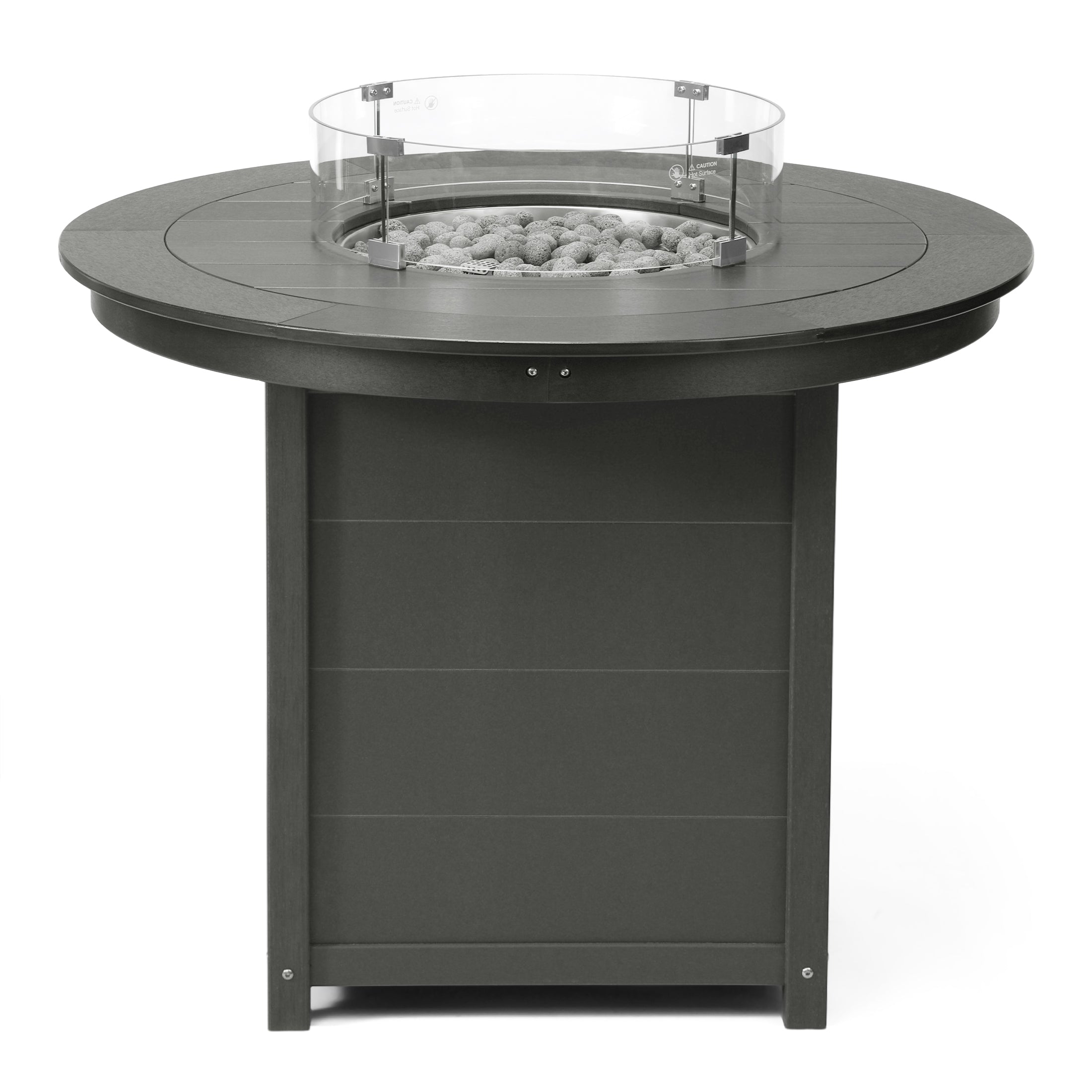 Sol 47" Modern Outdoor Patio Propane Round Counter Height Fire Pit Table