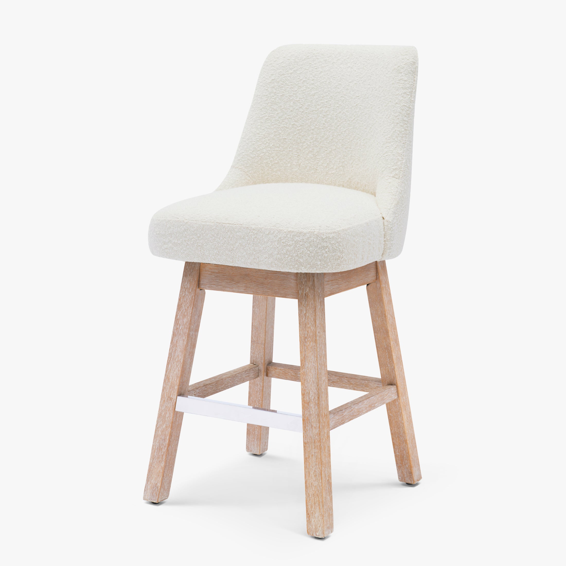 Amélie 26" Upholstered Swivel Counter Height Bar Stool