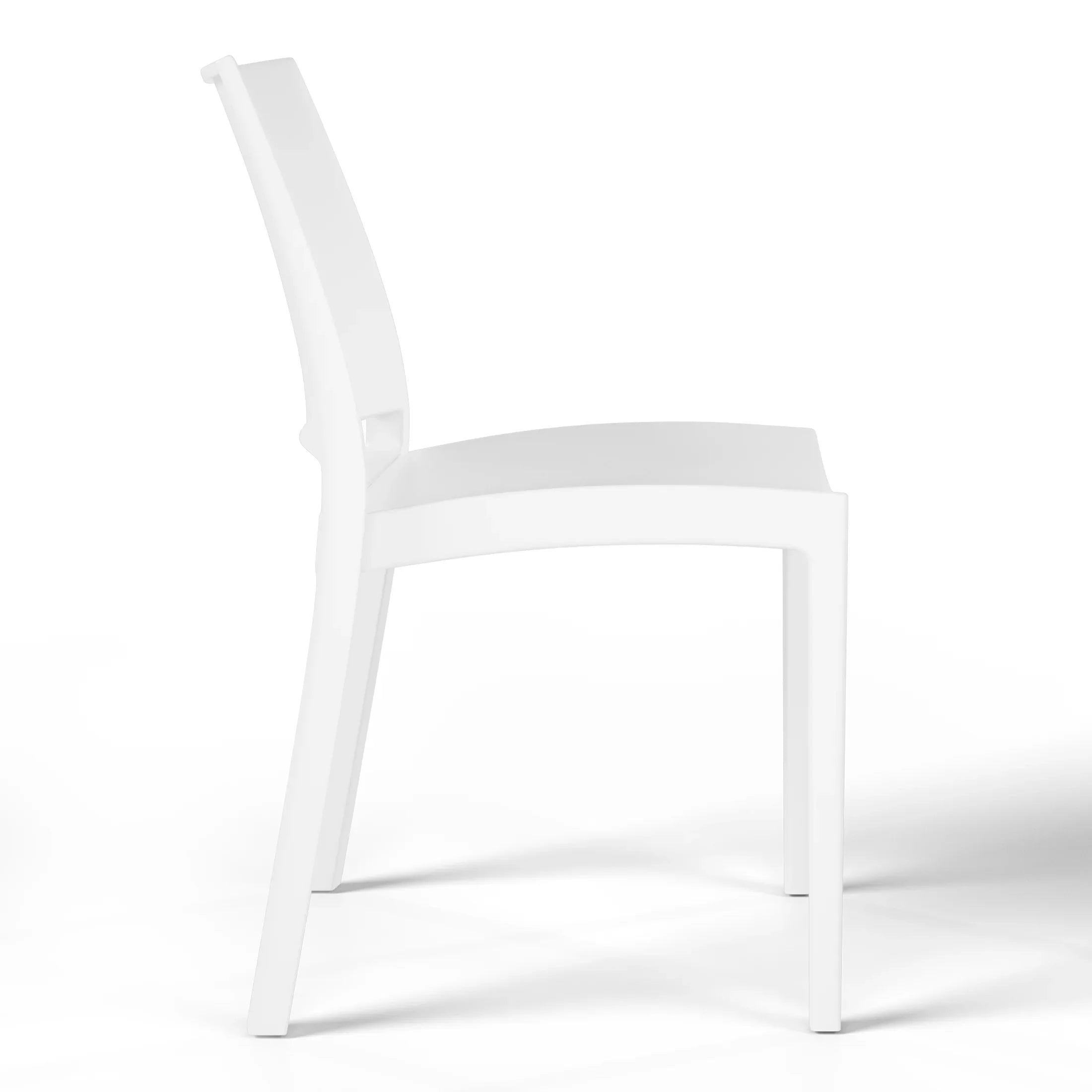 Sunshine Modern Polypropylene Stackable Plastic Patio Dining Chair (Set of 2)