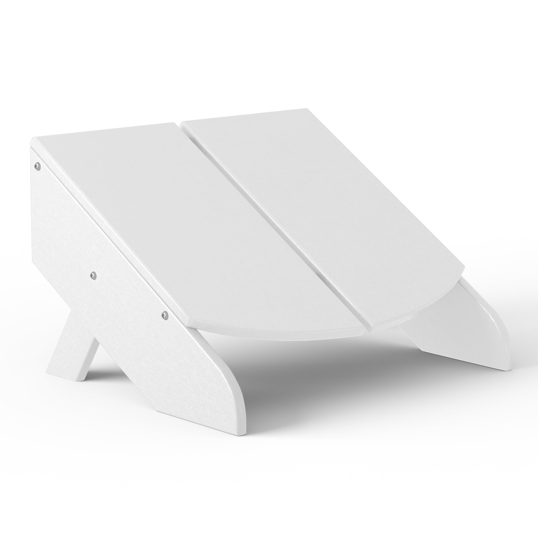 Seaview Outdoor 4-Piece HDPE Modern Adirondack Chairs Set with Folding Patio Ottomans and Cup Holder