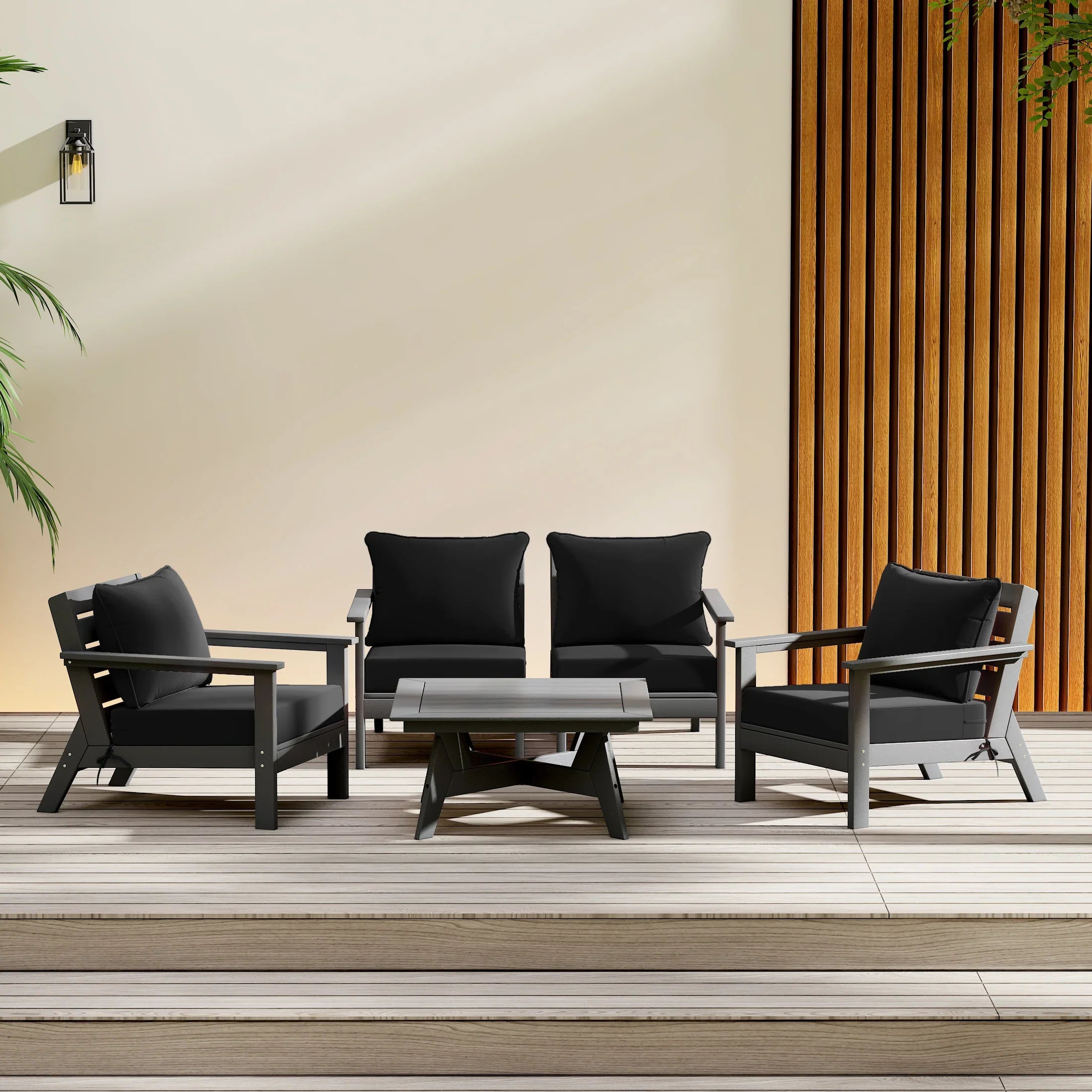 Portsmouth Outdoor 5-Piece Modular Sectional Patio Furniture Sofa Set
