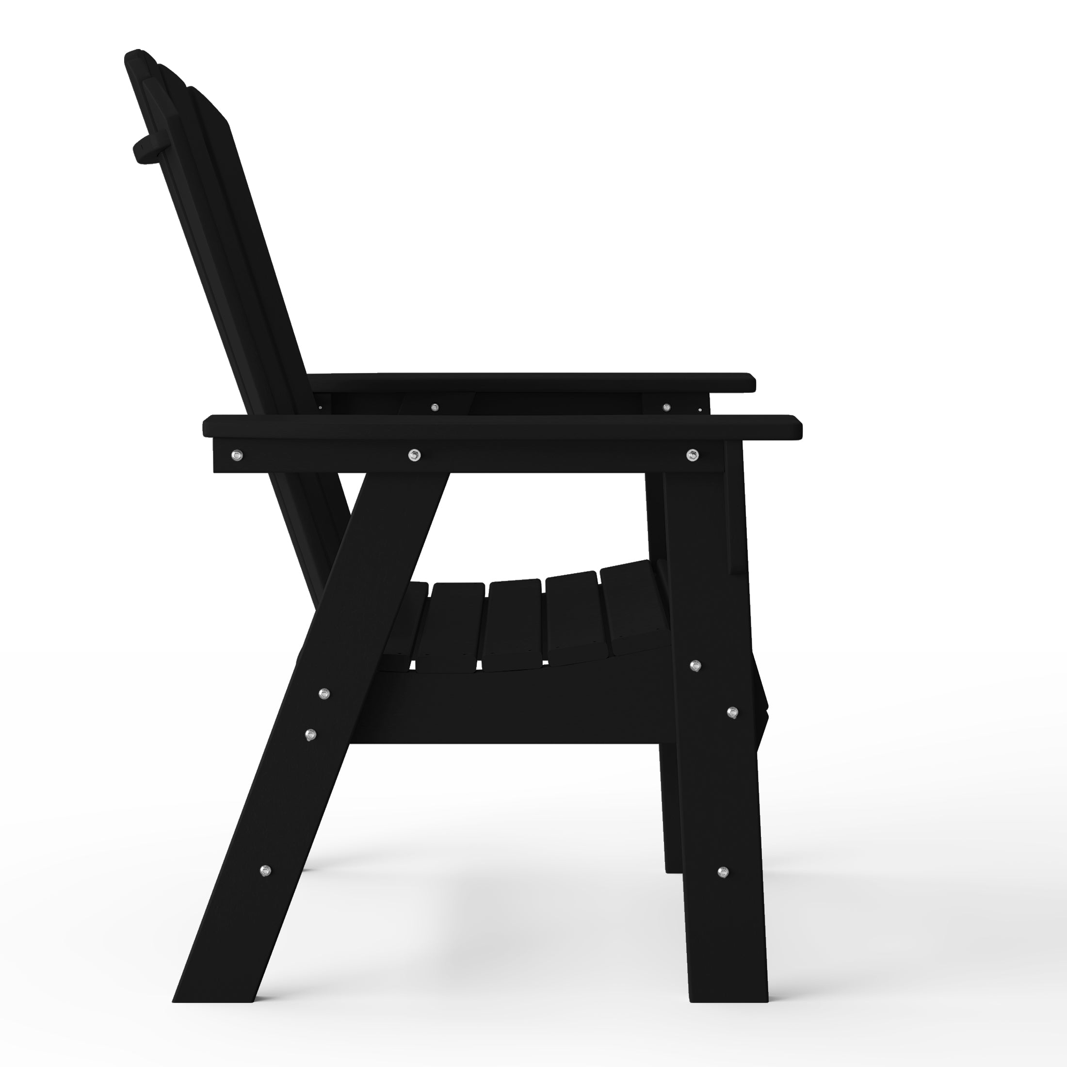 Portside Outdoor Modern HDPE Adirondack Patio Dining Chairs (Set of 2)