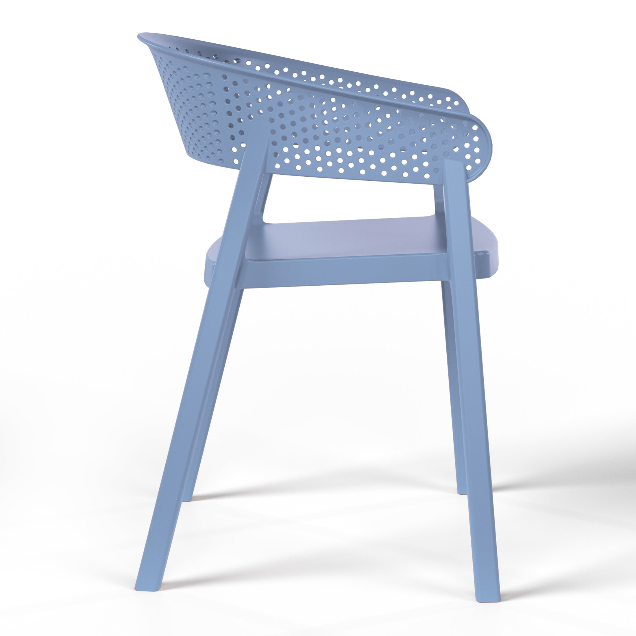 Sunshine Outdoor Modern Stackable Plastic Resin Patio Dining Armchair (Set of 2)