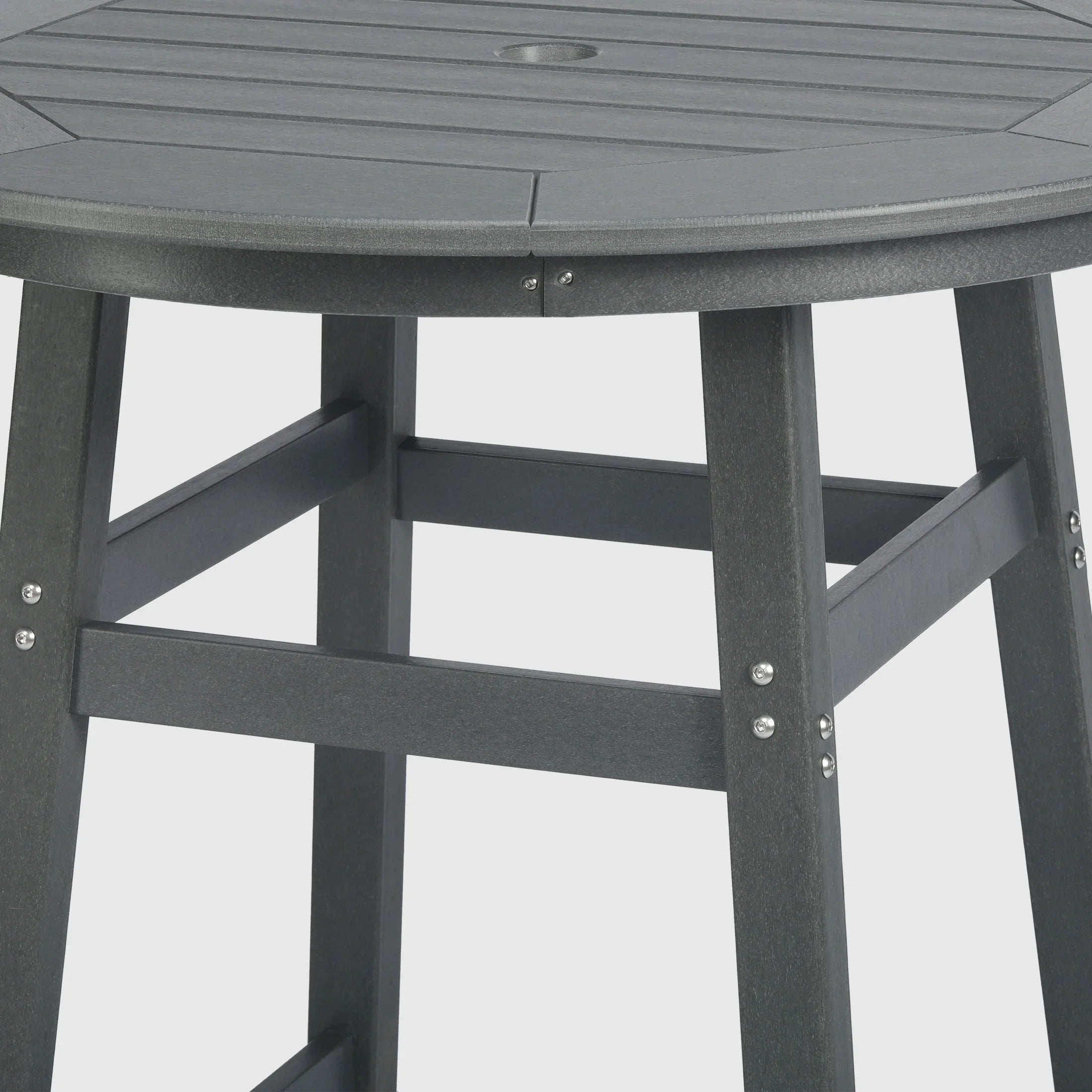 Paradise 5-Piece HDPE Outdoor Patio Dining Bar Bistro Table Set with Bar Stools