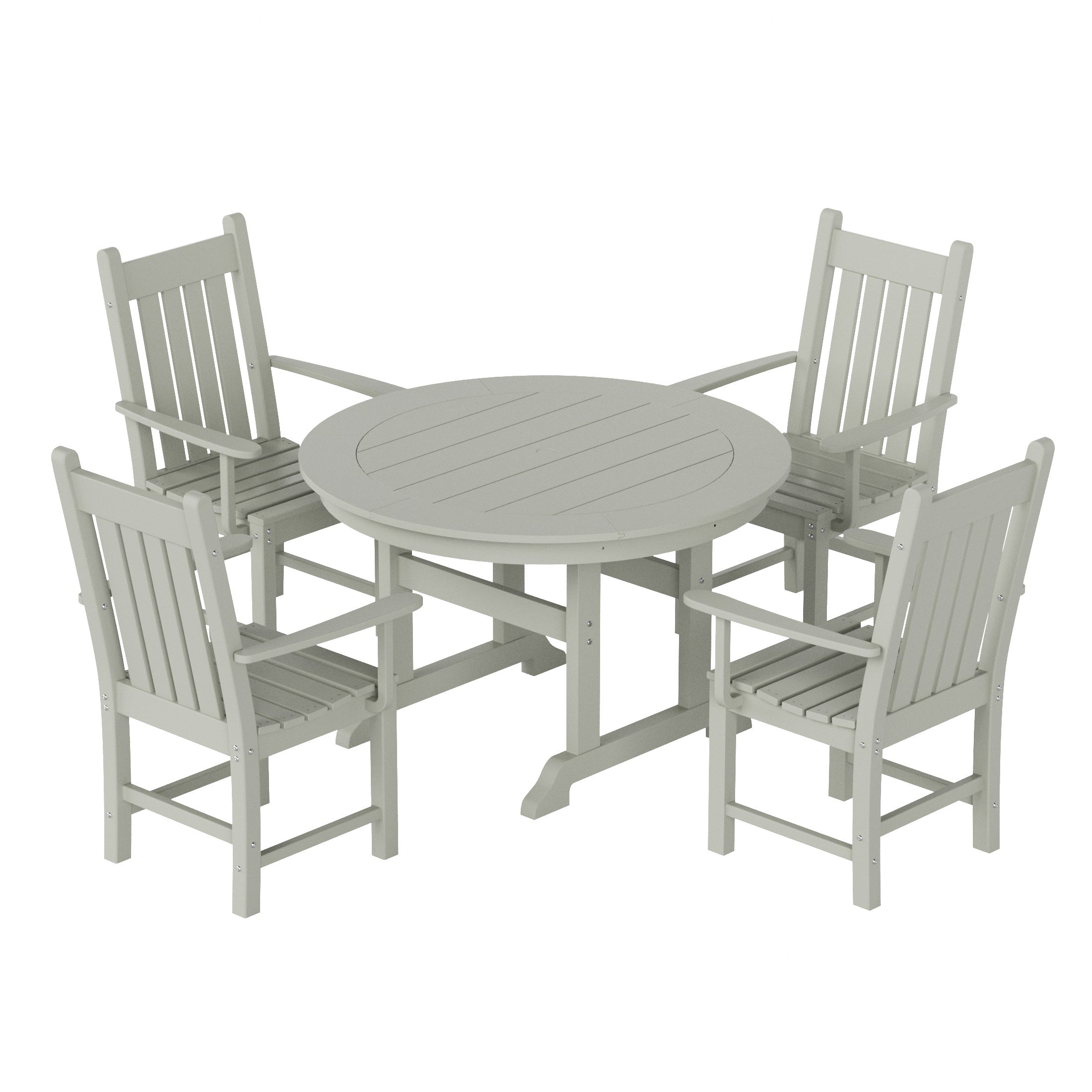 Paradise 5 Piece Outdoor Patio Dining Set Outdoor Round Table and Armchair Set