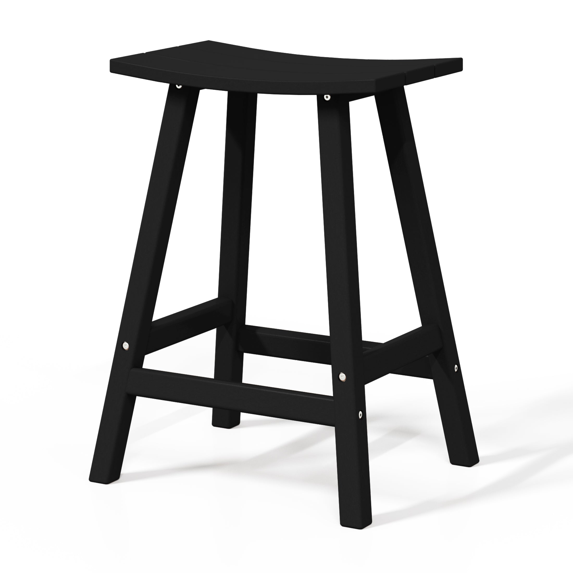 Paradise 24" HDPE Outdoor Patio Counter Height Bar Stools (Set of 2)