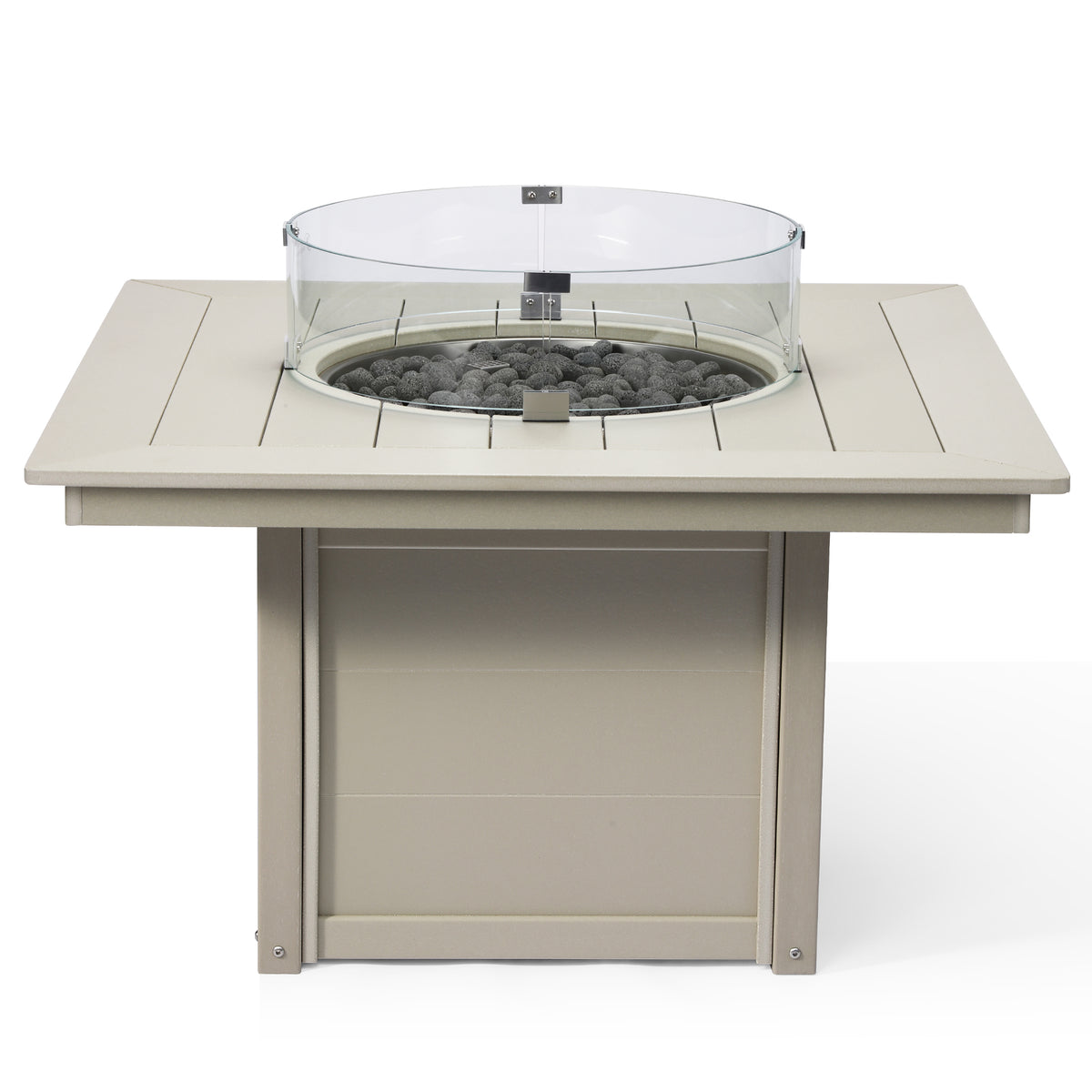 Sol 42" Modern Outdoor Patio Propane Square Fire Pit Table