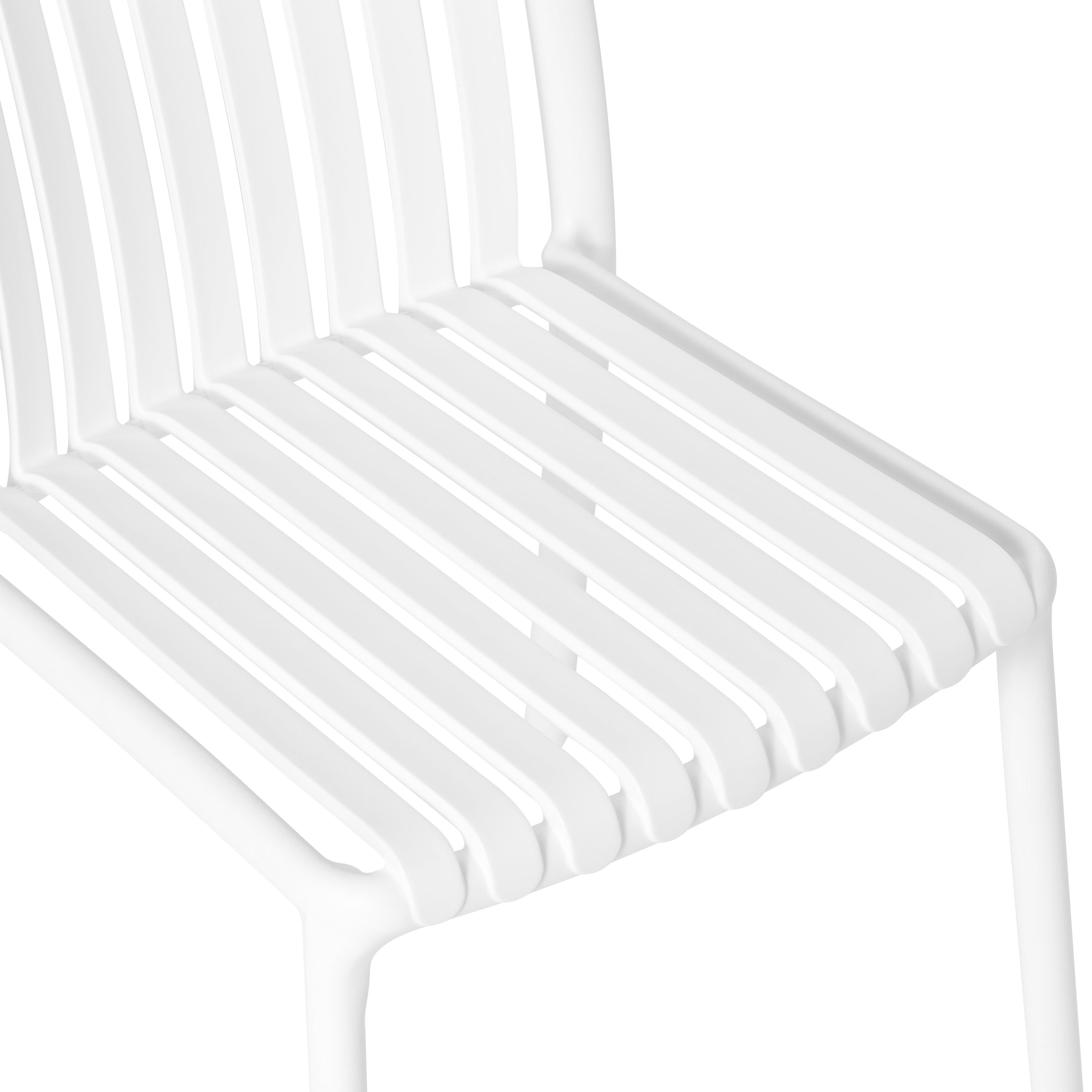 Sunshine Outdoor Stackable Polypropylene Plastic Dining Side Chairs (Set of 2)