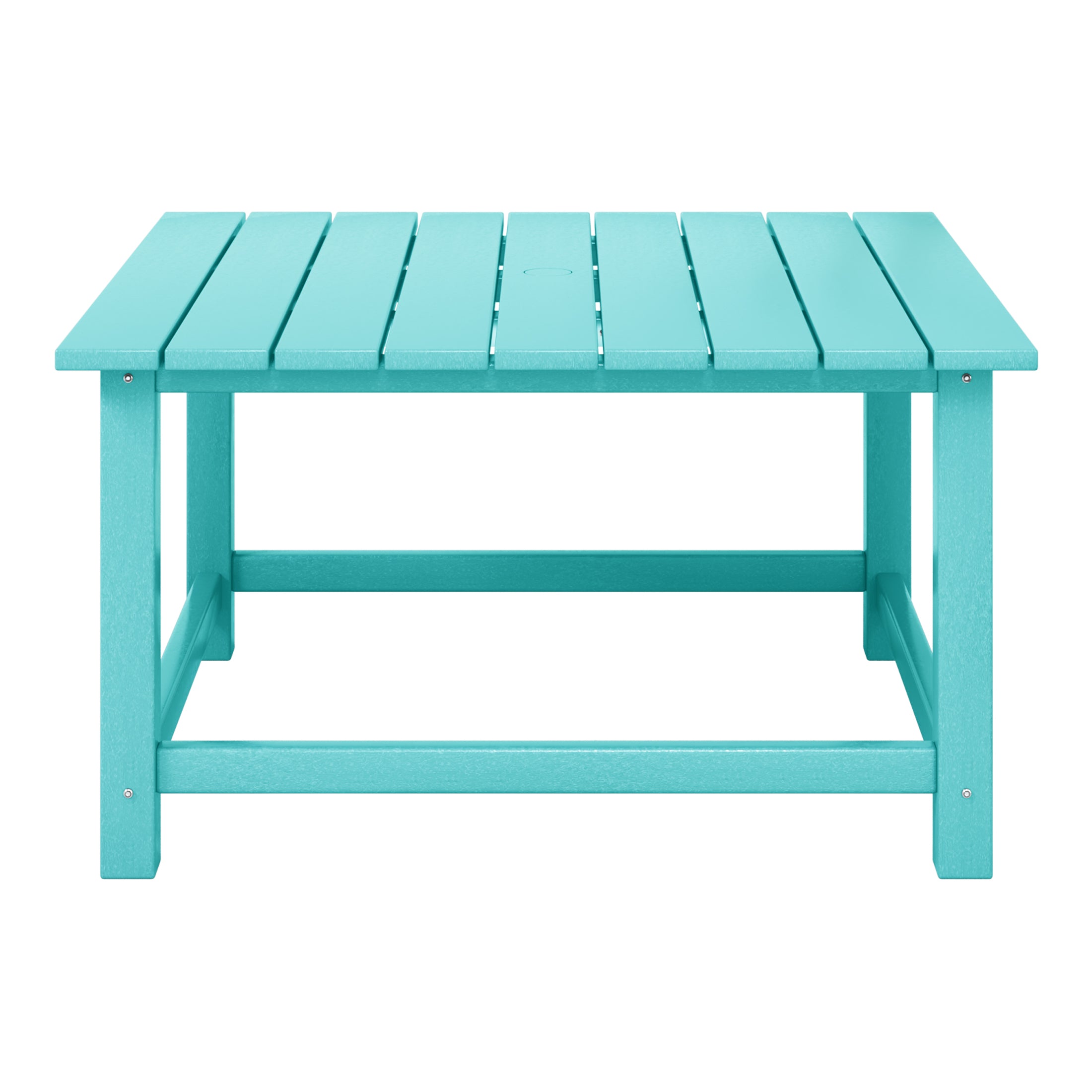 Portside 5-Piece Outdoor Patio HDPE Adirondack Chair With Square Coffee Table Conversation Set