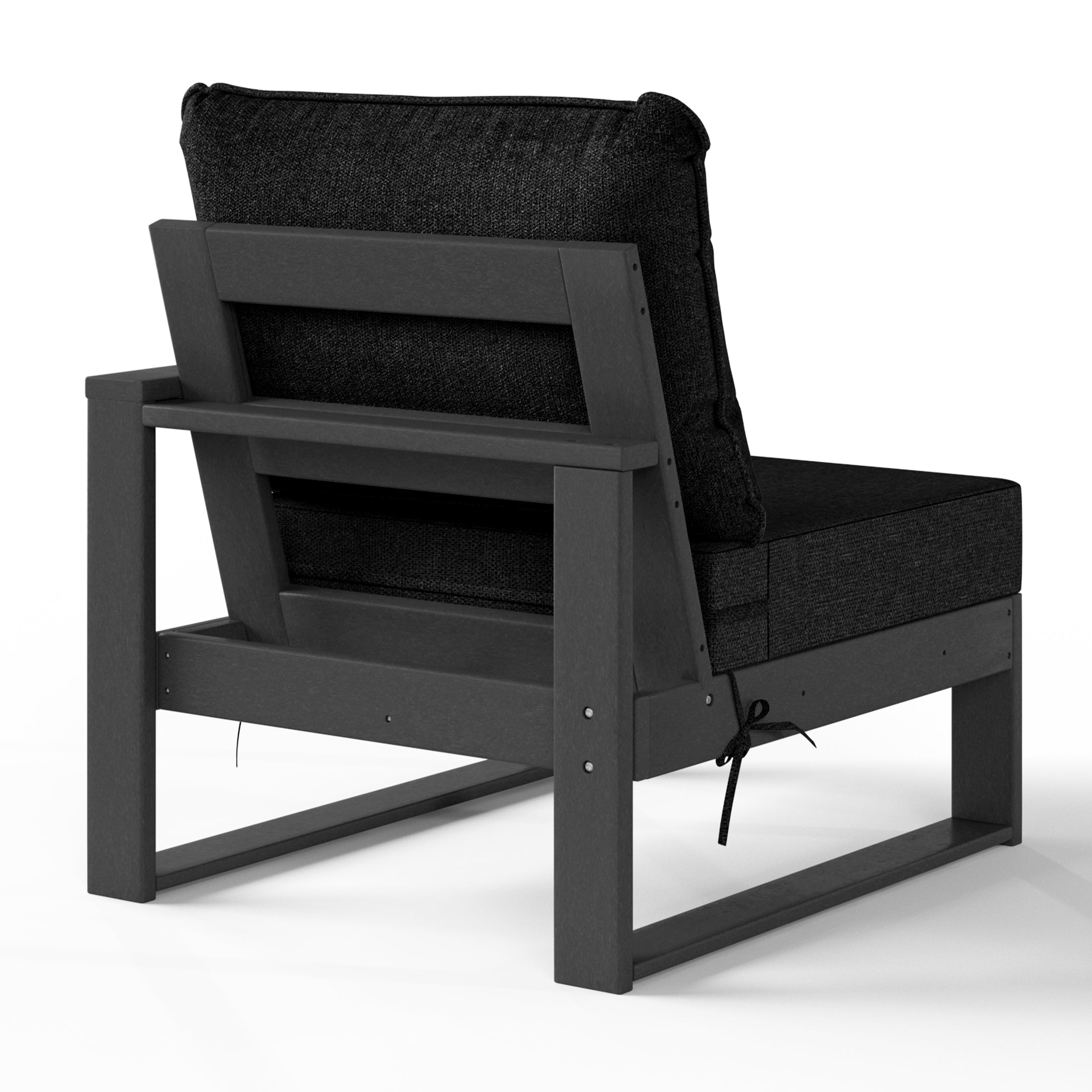 Rockaway Outdoor Patio HDPE Right Arm Facing Sectional Corner Chair with Patio Cushions