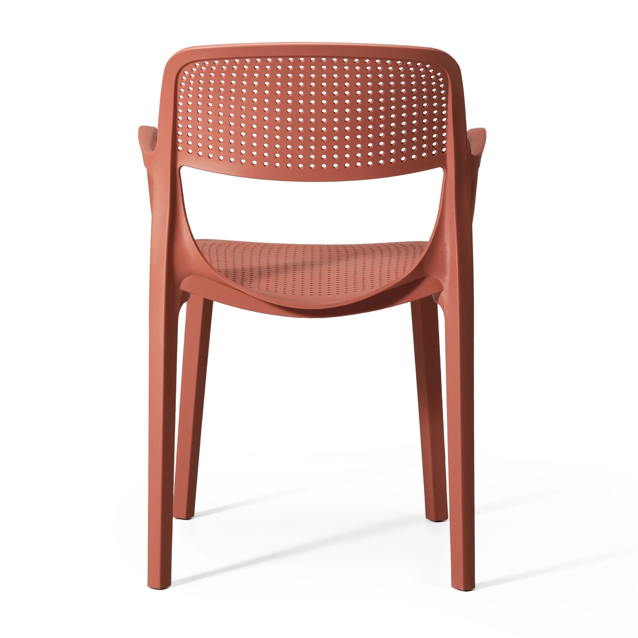 Sunshine Outdoor Stackable Plastic Resin Patio Dining Armchair (Set of 2)