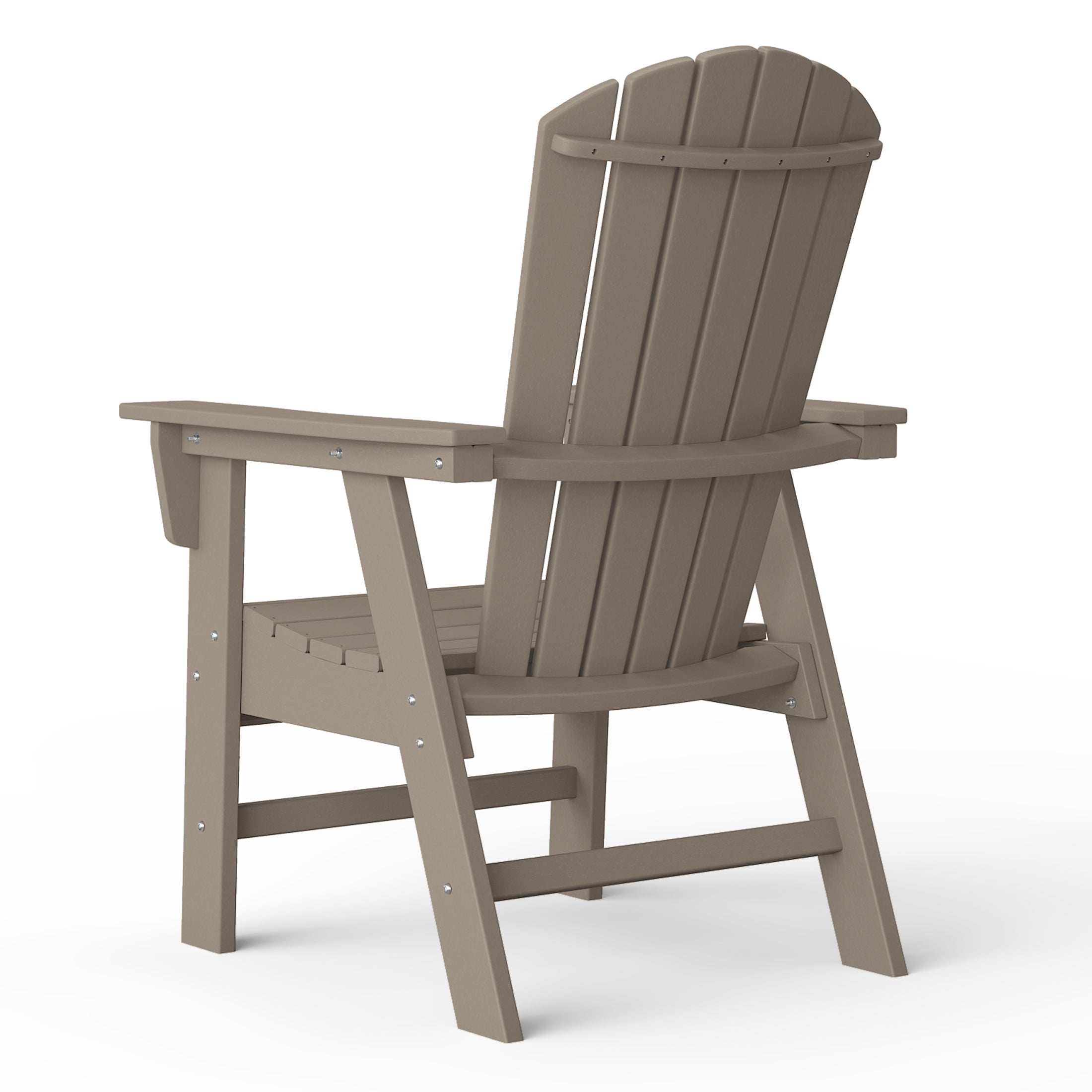 Portside Outdoor Patio Shell-back Adirondack Dining Chair Weather Resistant