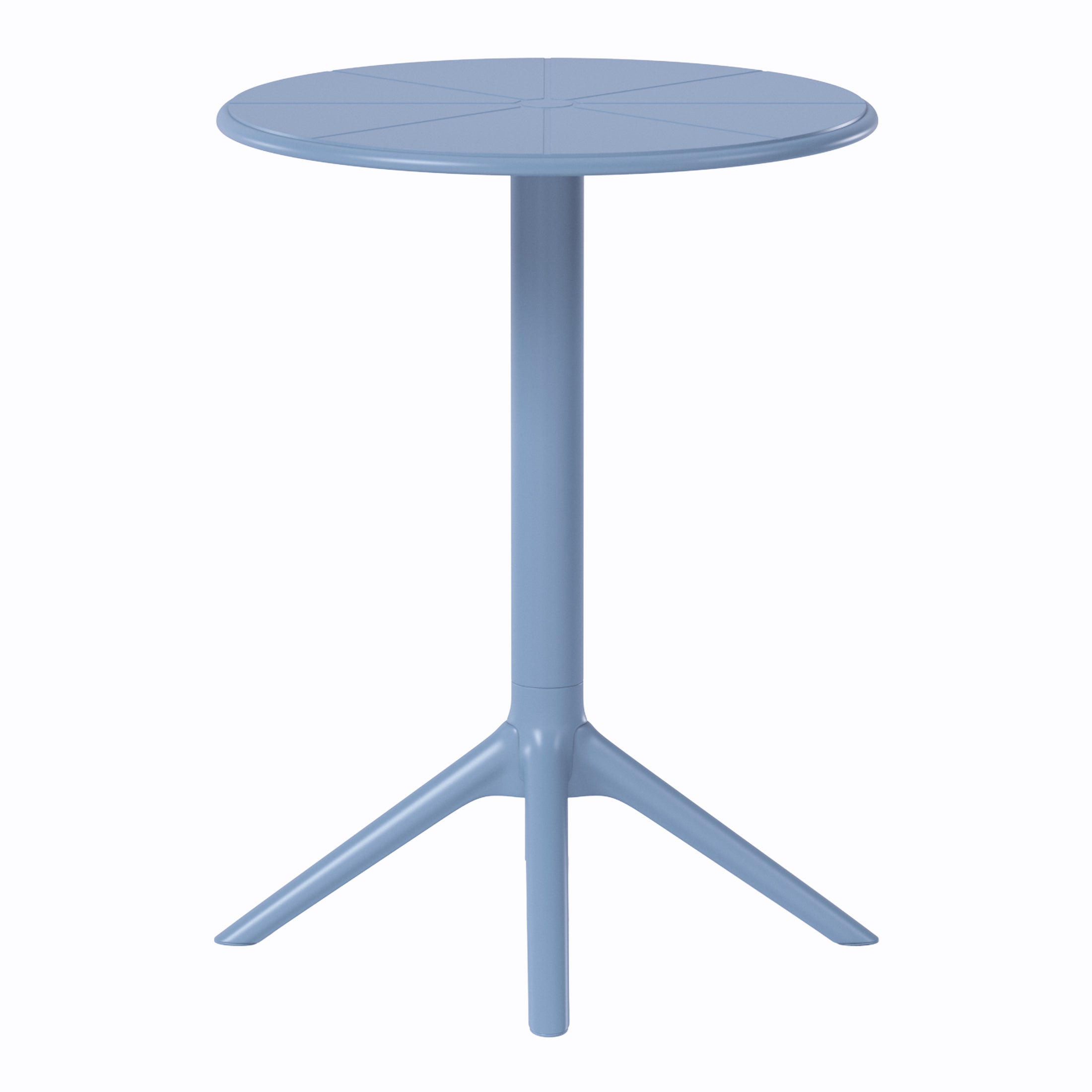 Sunshine 23.5" Outdoor Polypropylene Resin Round Patio Bistro Dining Table for 2