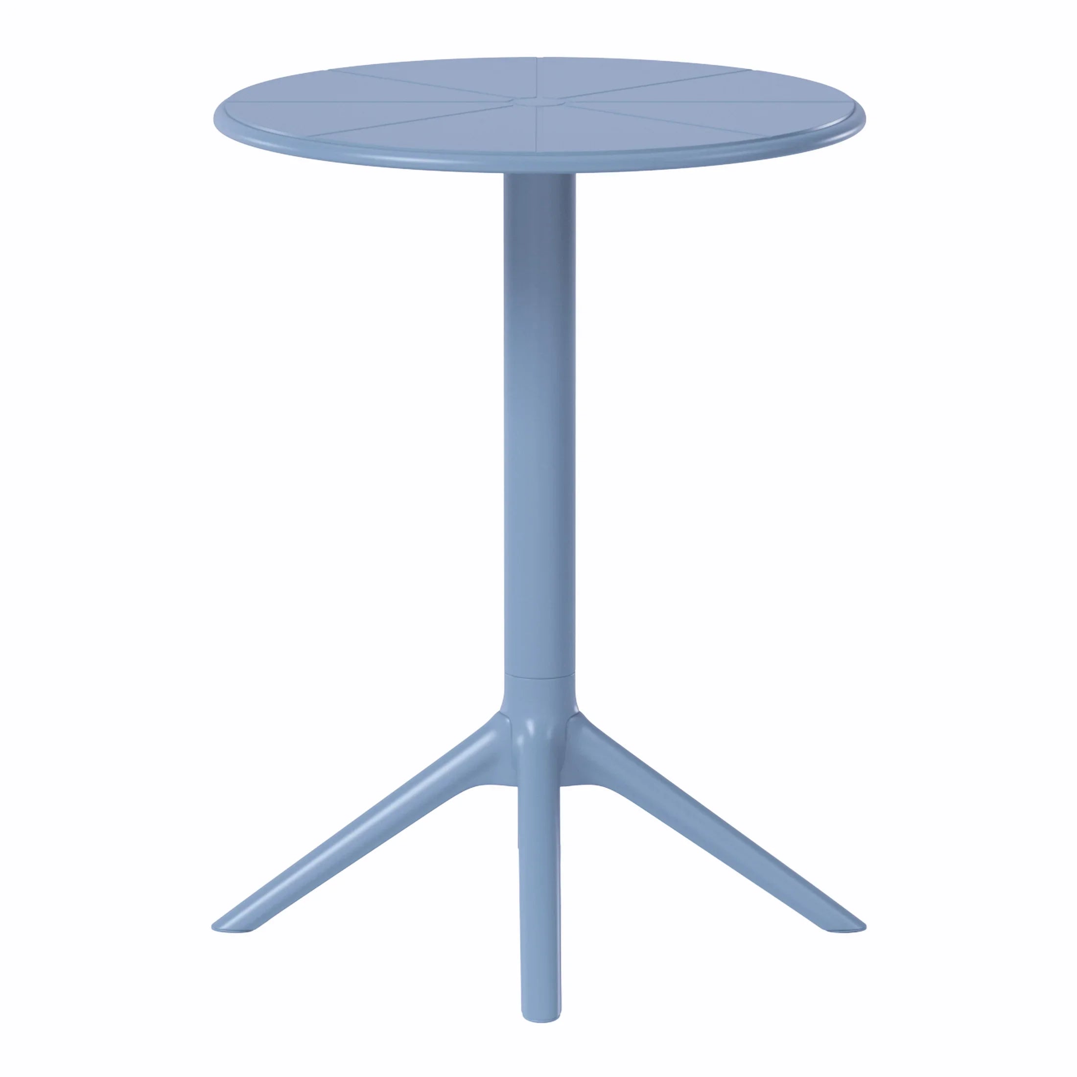 Sunshine 23.5" Outdoor Polypropylene Resin Round Patio Bistro Dining Table for 2