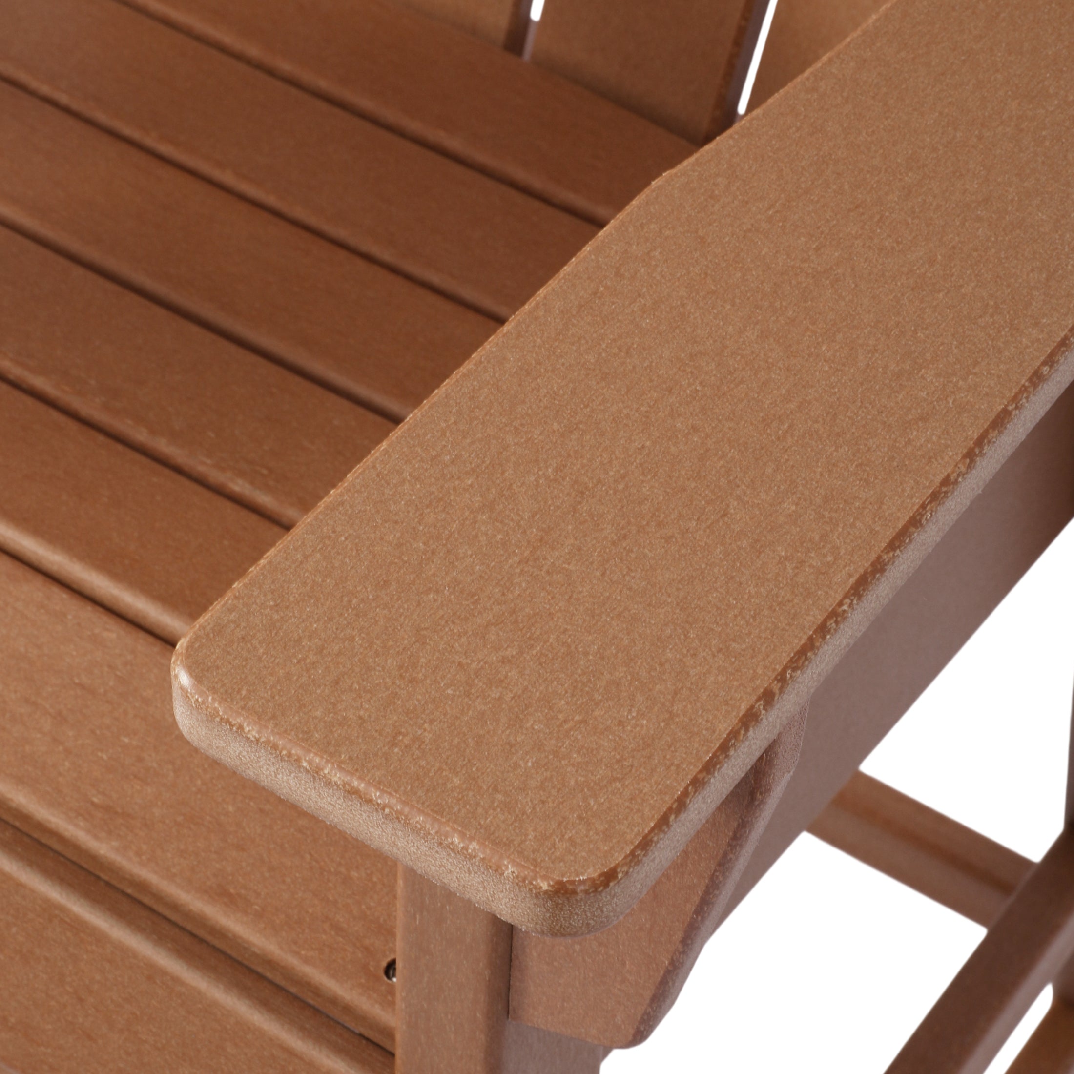 Paradise Outdoor HDPE Tall Adirondack Bar Height Chair With Cup Holder