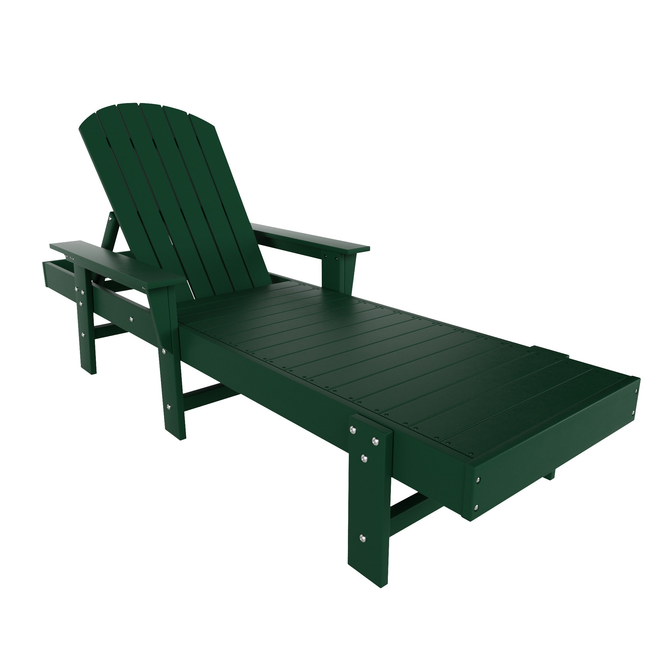 Portside Adirondack Poly Reclining Chaise Lounge With Arms