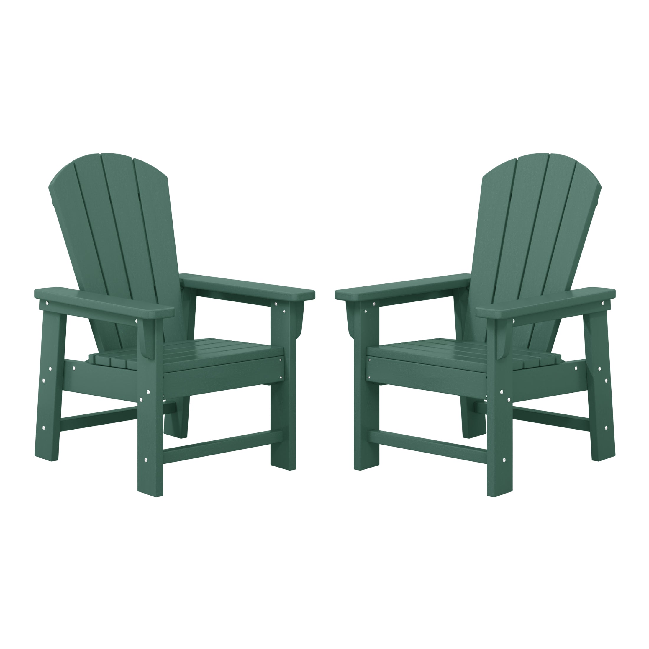 Paradise Kids Outdoor Adirondack Plastic Patio Chair (Set of 2)