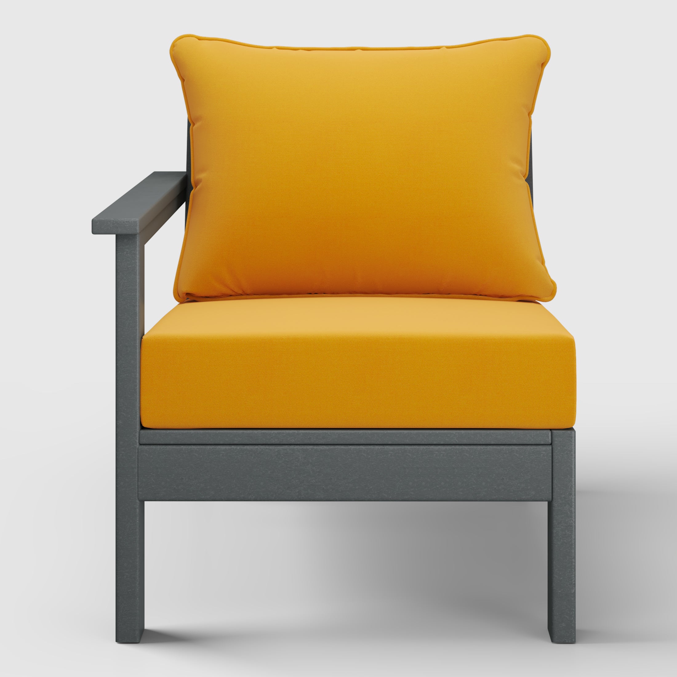 Portsmouth Outdoor Patio HDPE Left Arm Sectional Corner Club Chair with Patio Cushions