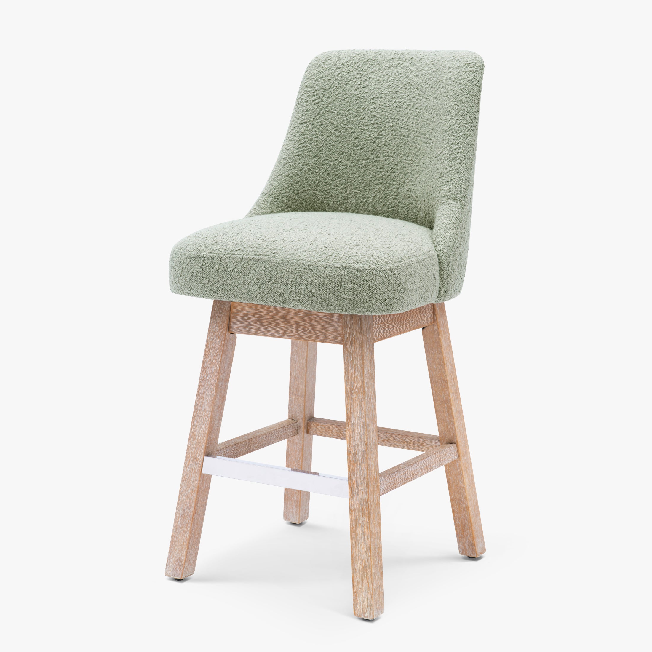 Amélie 26" Upholstered Swivel Counter Height Bar Stool