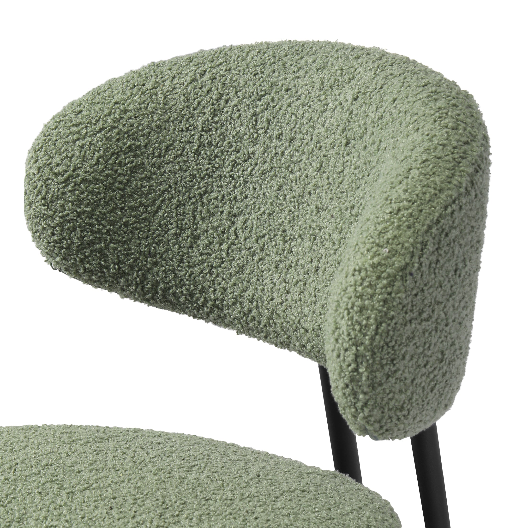 Celine Modern Upholstered Sherpa Fabric Counter Height Bar Stools with Back (Set of 2)