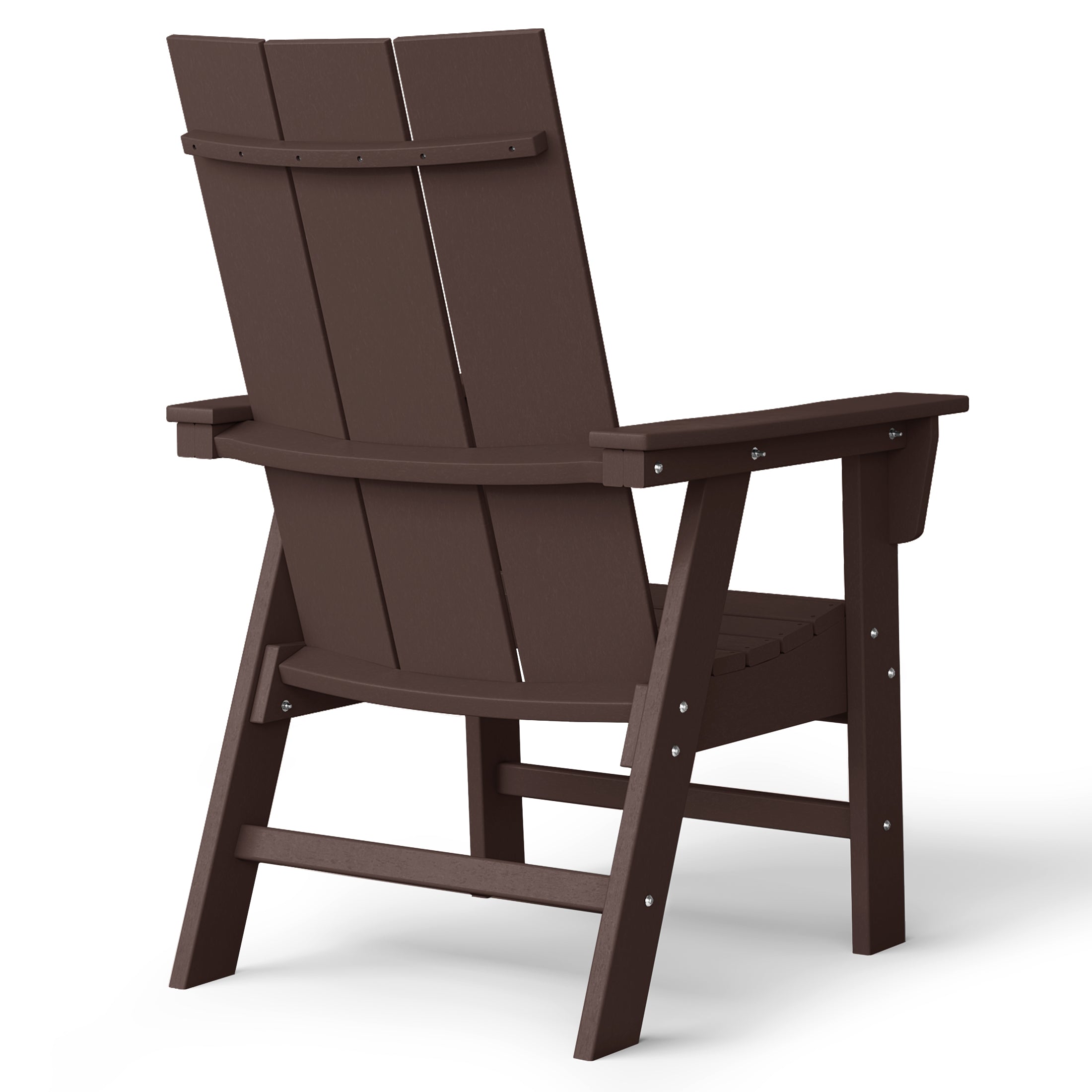 Palms Outdoor Patio HDPE Plastic Modern Adirondack Dining Chairs (Set of 2)