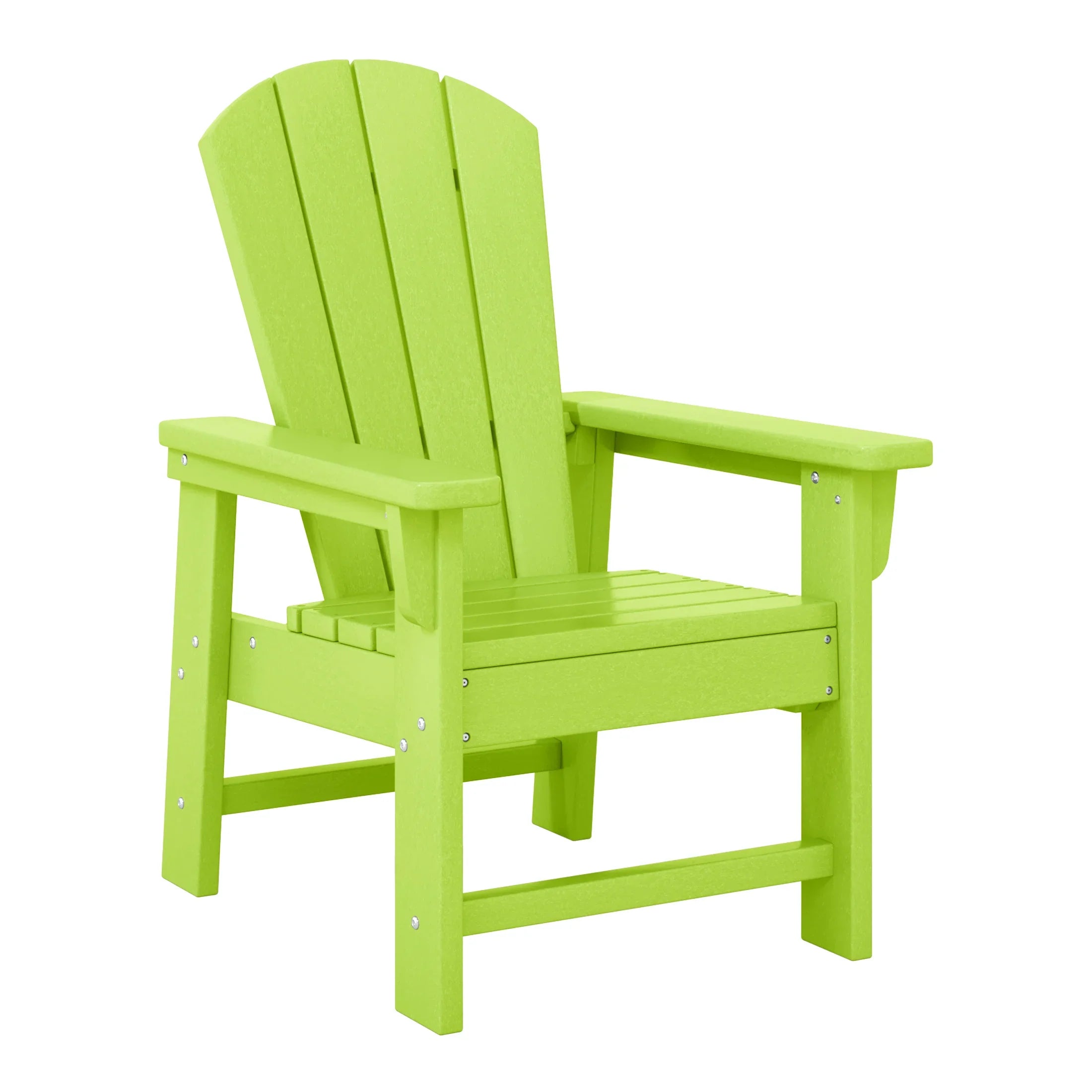 Paradise 2-Piece Kids Outdoor HDPE Adirondack Chair With Square Side Table Set