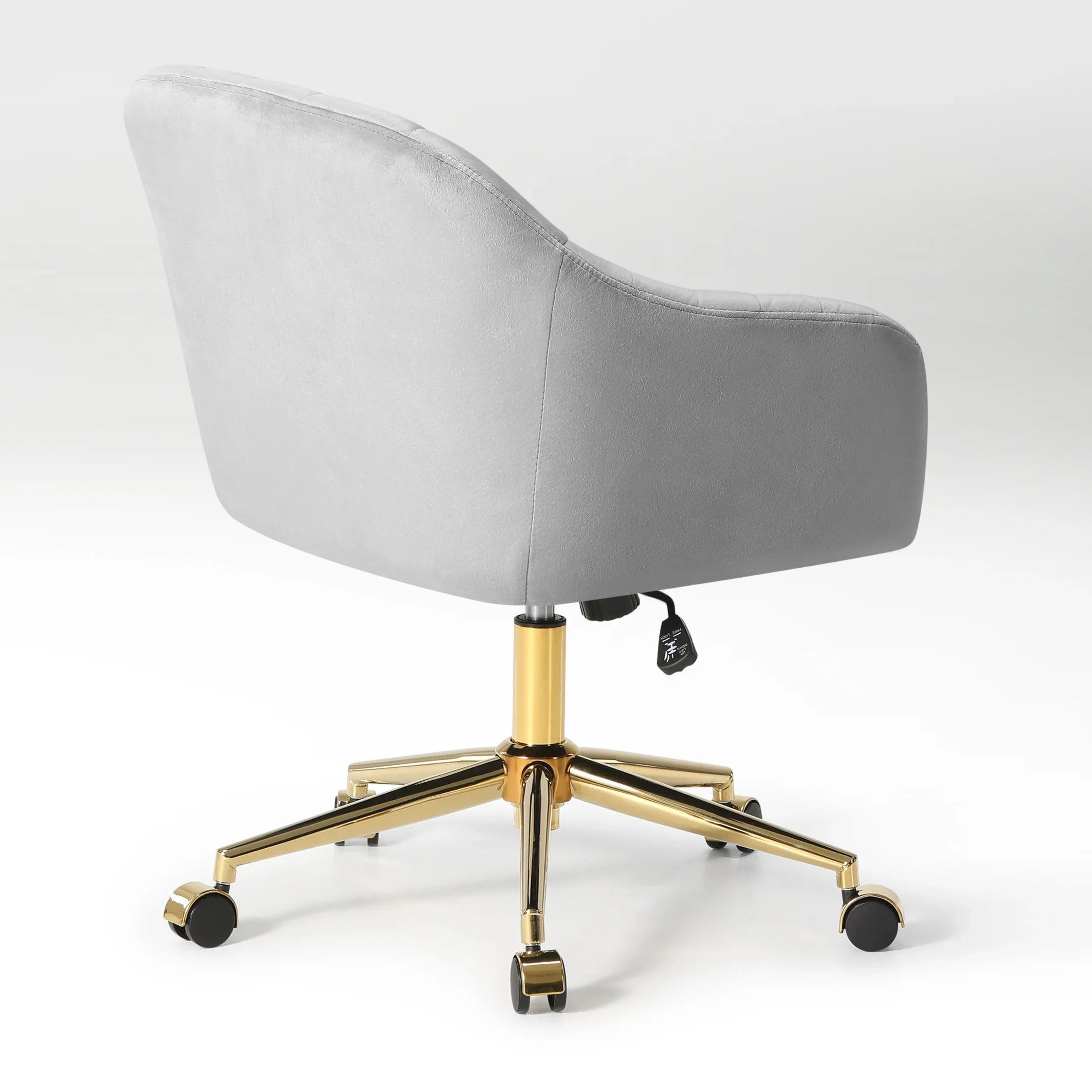 Alaia Upholstered Velvet Swivel Vanity Office Chair With Wheels